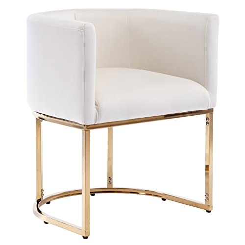 White/Cream Velvet, Golden Legs