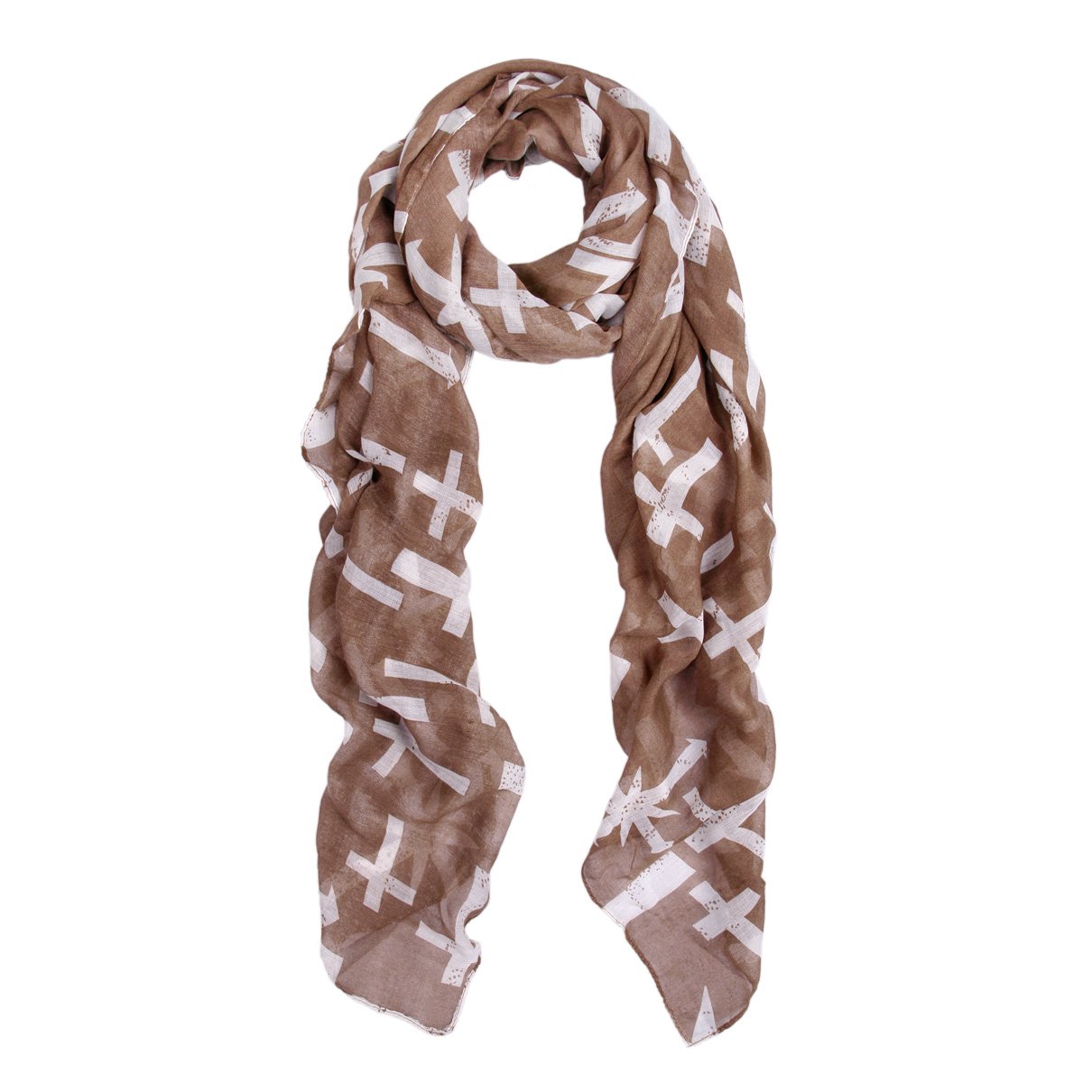 TrendsBlue Premium Vintage Cross Star Design Scarf Wrap - Soft Fashion Shawl for Women, Stylish Winter Accessory - Perfect for Parties, Weddings & Cold Weather Outfits