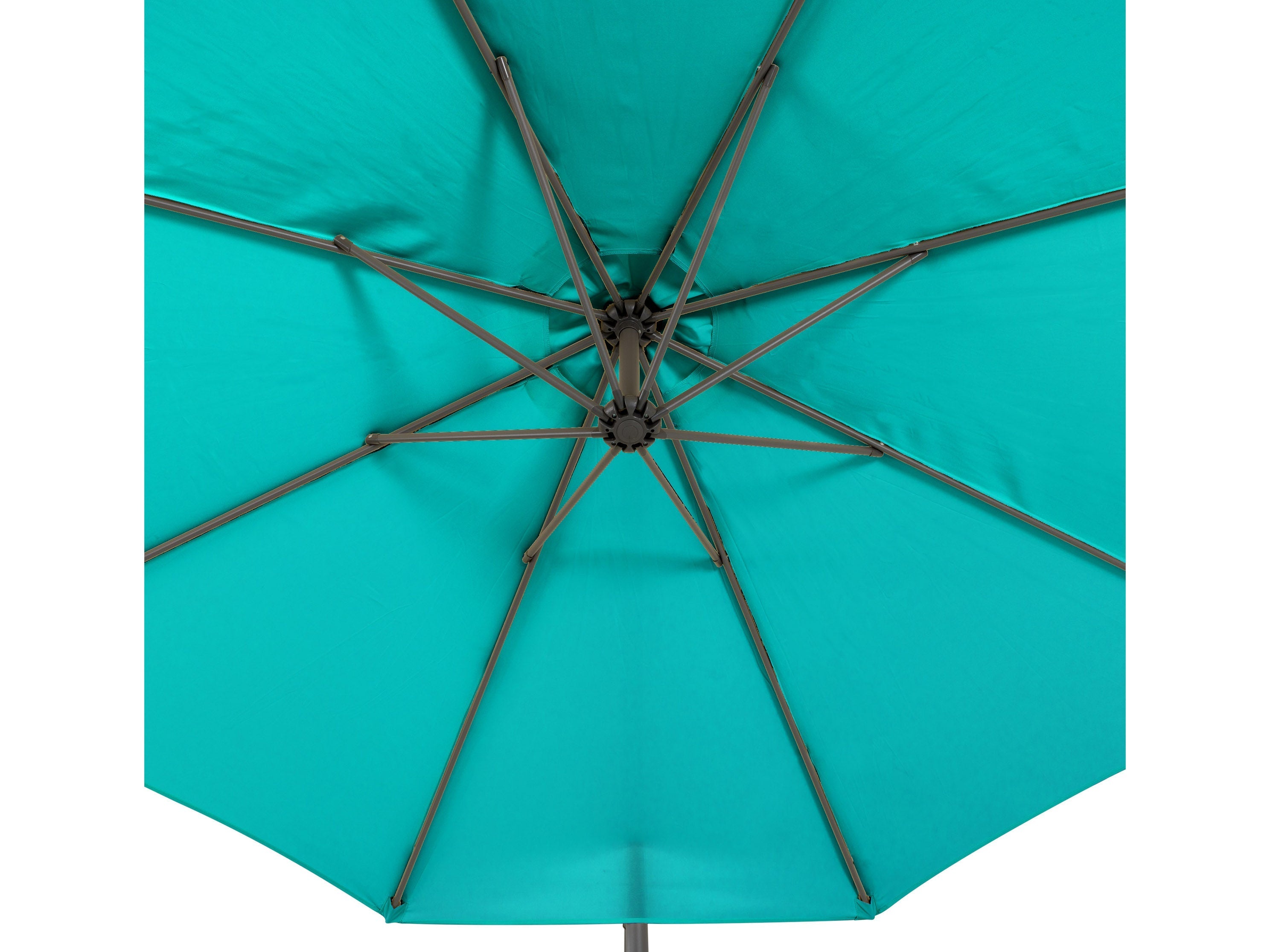 9.5ft Tilting Offset Patio Umbrella - Turquoise Outdoor Sun Shade for Pool, Garden, and Backyard Relaxation