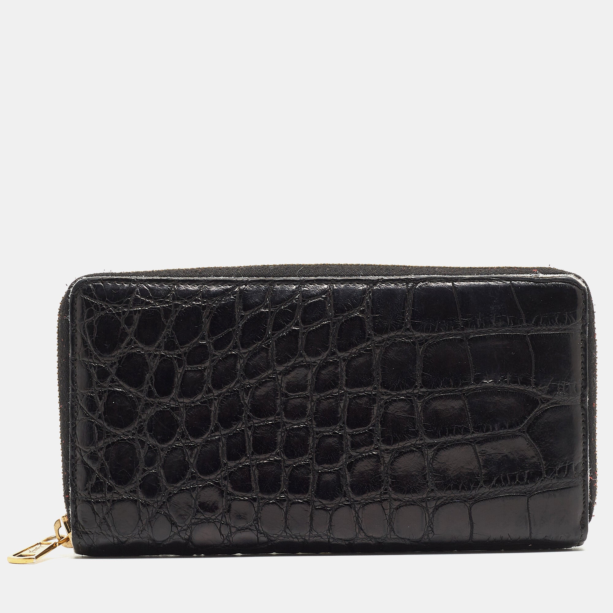Luxury Black Alligator Zip Around Wallet for Men - RFID Blocking Slim Bifold Credit Card Holder - Perfect for Business, Travel & Everyday Use