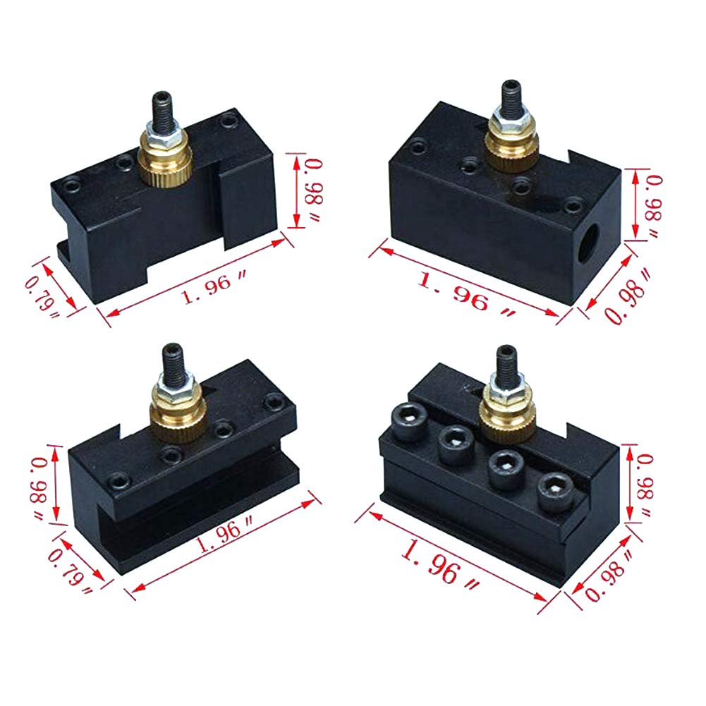Stable Tool Post Holder for Lathe - Heavy Duty Turning Boring Tool Holder for Aluminum Alloy - Perfect for Metalworking, Woodworking & DIY Projects