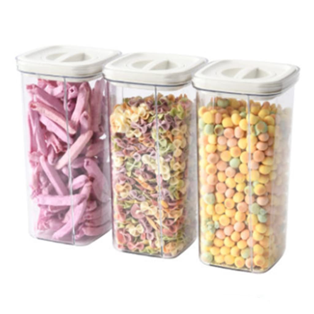CVDMODD 10-Piece Airtight Food Storage Container Set - BPA-Free Clear Plastic Kitchen & Pantry Organization Containers for Cereal, Pasta, Flour, Sugar & Dry Goods | Perfect for Meal Prep, Baking & Pantry Organization (Kitchen Canisters)