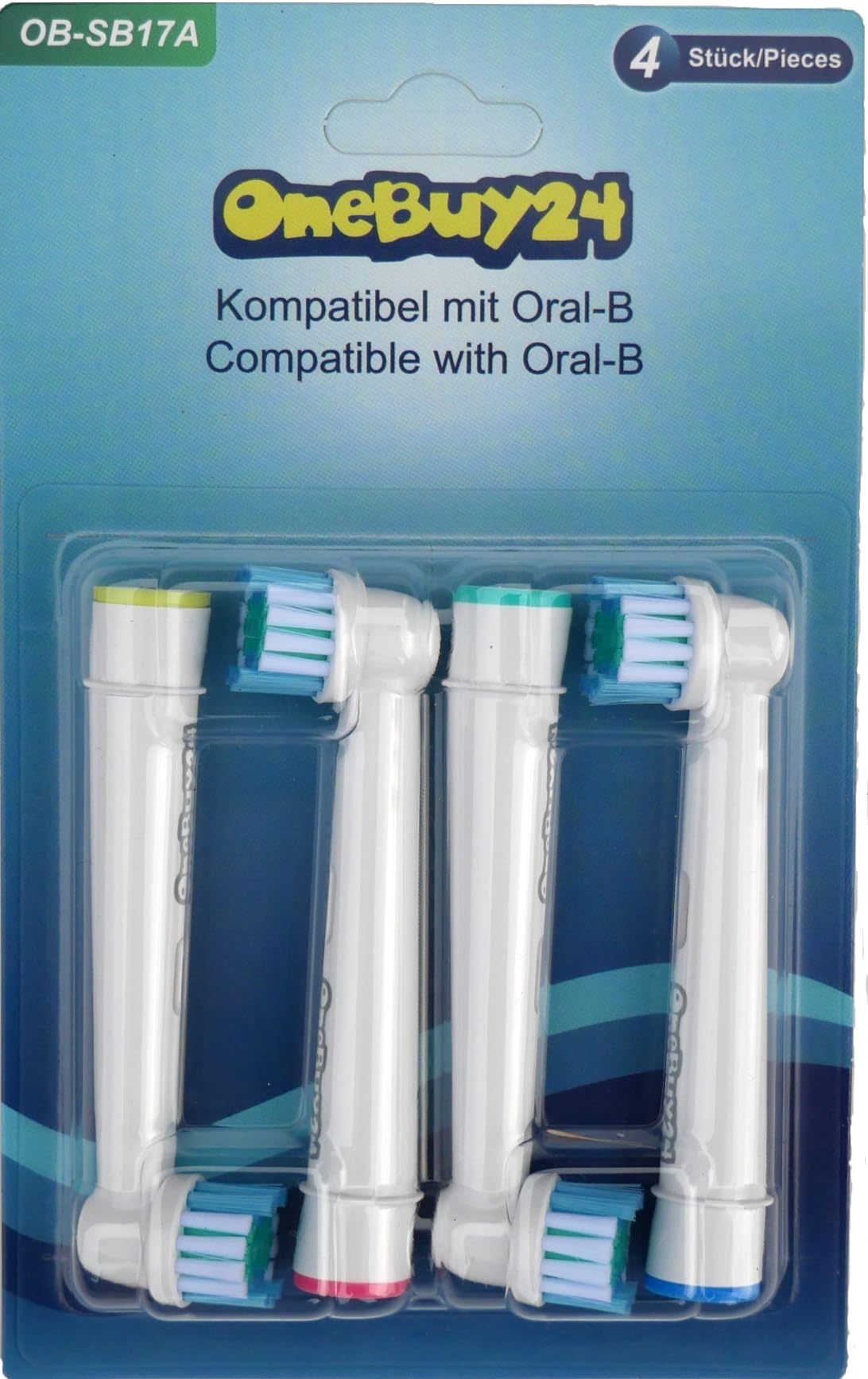 Oral-B Electric Toothbrush Replacement Heads - Compatible with Precision Clean, Vitality & Professional Care Models - 4 Pack - Perfect for Daily Oral Hygiene & Travel Use