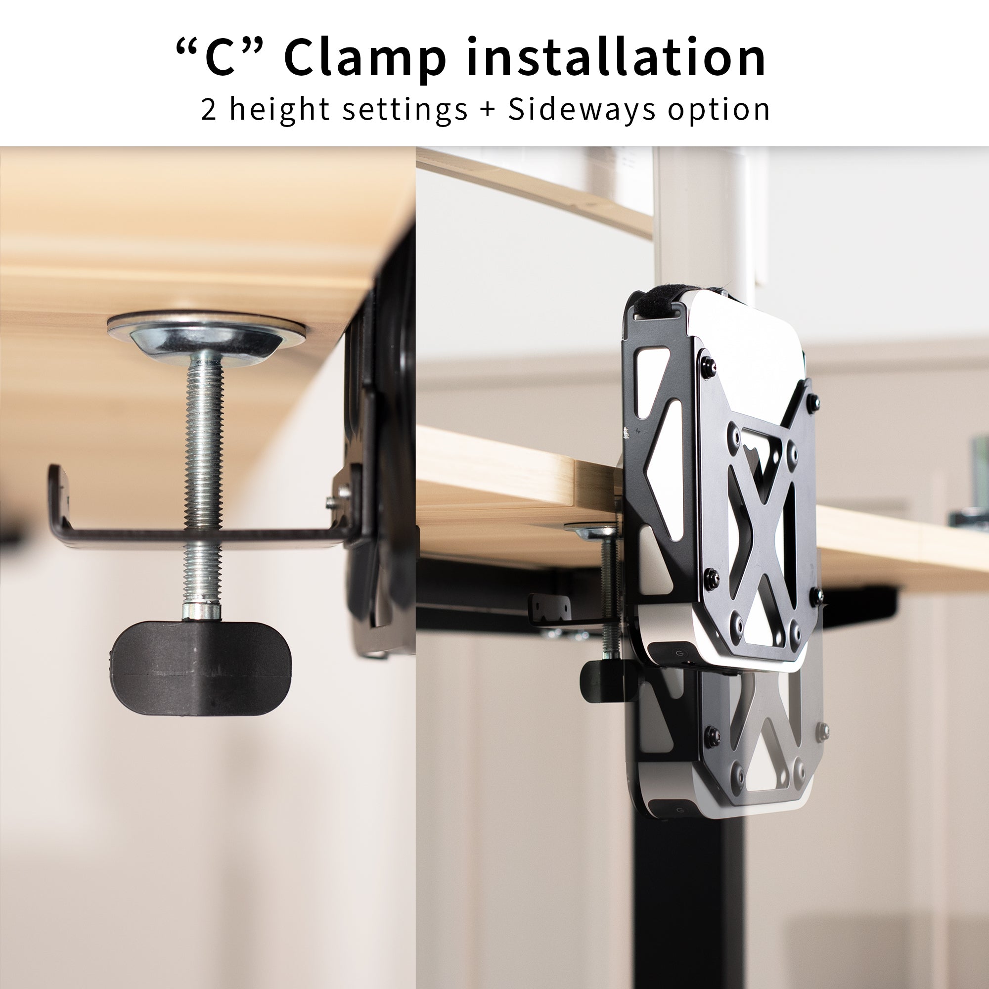 Universal VESA Mount Bracket for Mac Mini - Adjustable Stand for Home & Office Desktop Setup