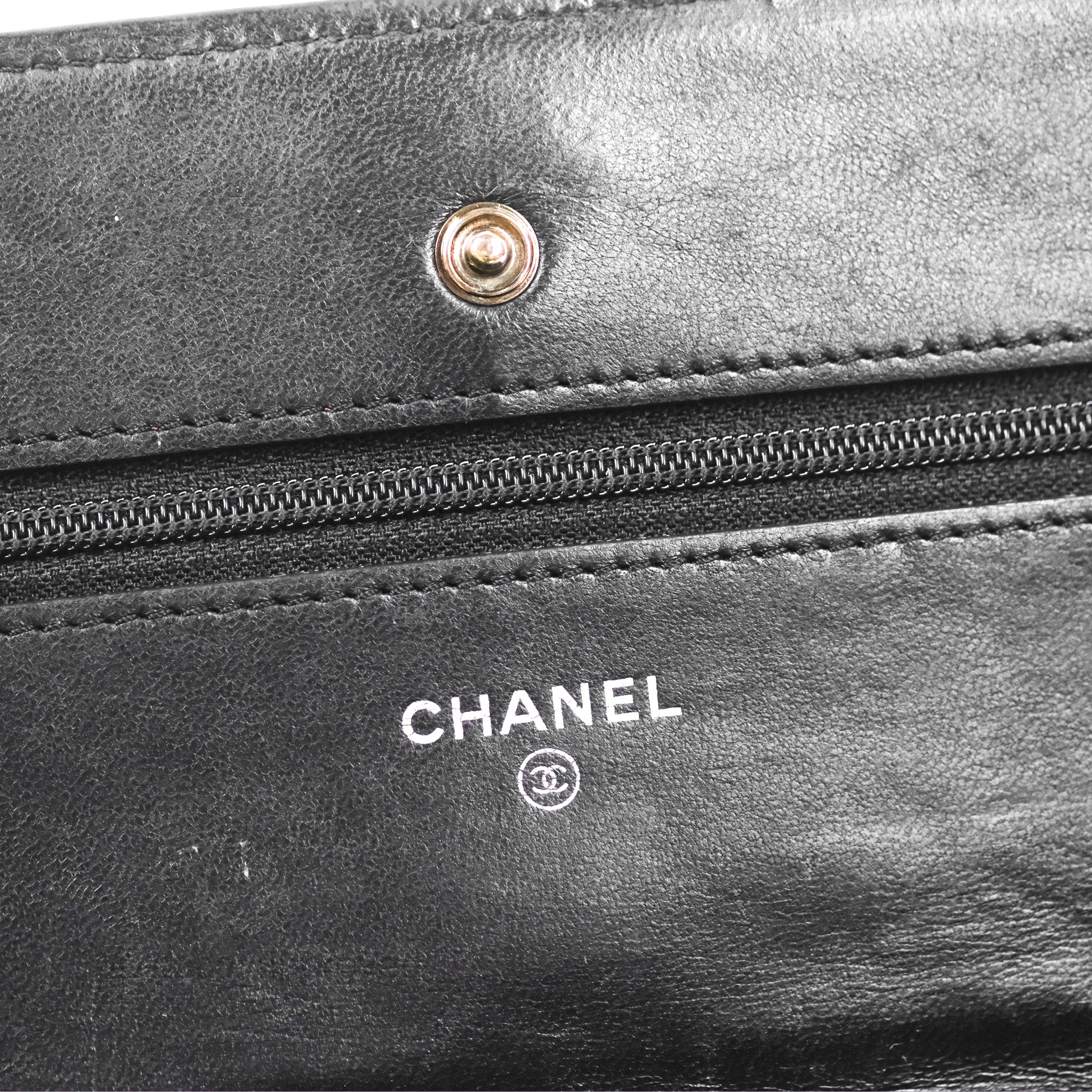 Chanel Classic Chevron Wallet on Chain WOC - Black Lambskin Leather with Silver Hardware | Crossbody Bag for Women, Perfect for Evening Events & Daily Use