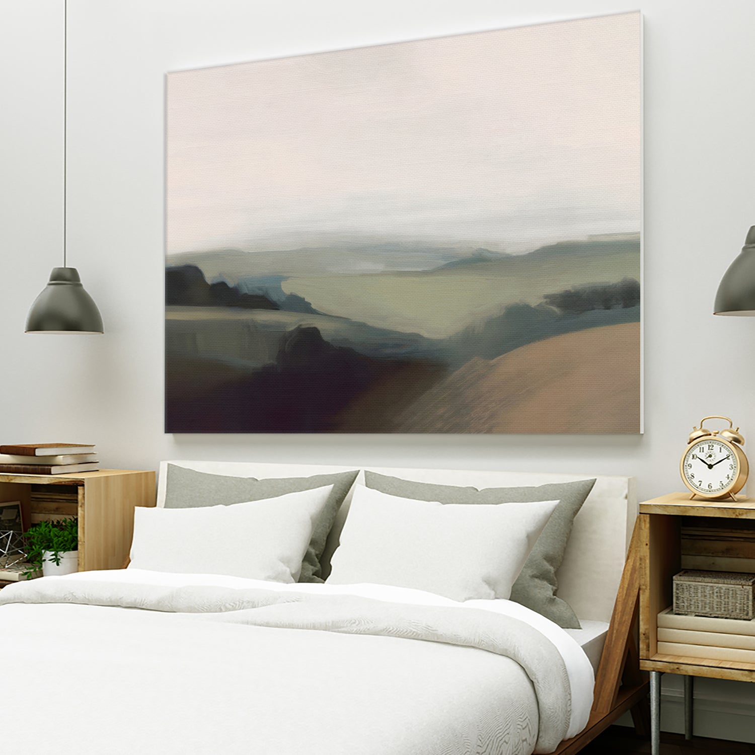 Abstract Landscape 02 Wall Art - Modern Canvas Painting for Home & Office Decor - Perfect for Living Room, Bedroom or Workspace