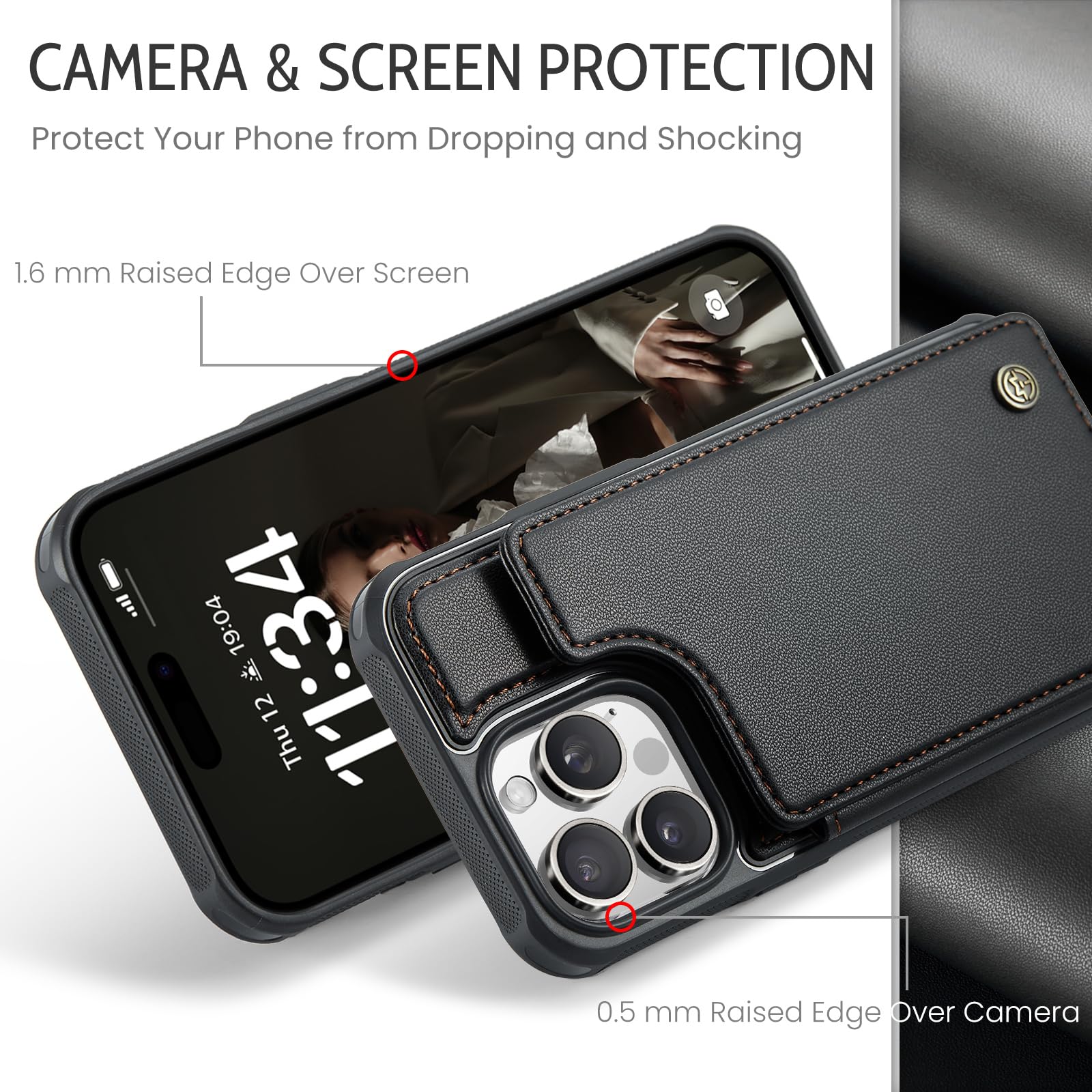 Premium RFID Blocking Wallet Case for iPhone 14 Pro Max 6.7