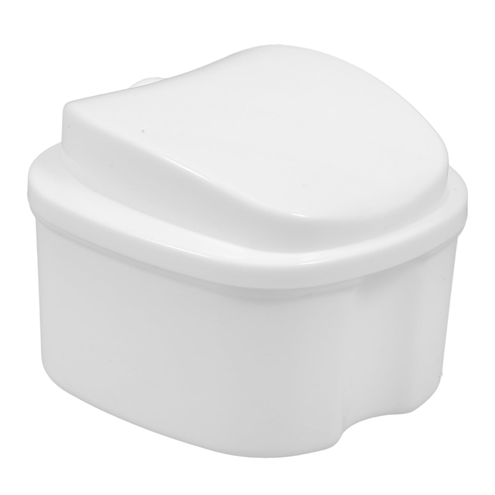 Exceart Denture Storage Box with Lid - White Retainer Case for Fake Teeth, Dentures & Dental Appliances | Travel-Friendly, Hygienic & Secure Container for Home, Office & Travel Use