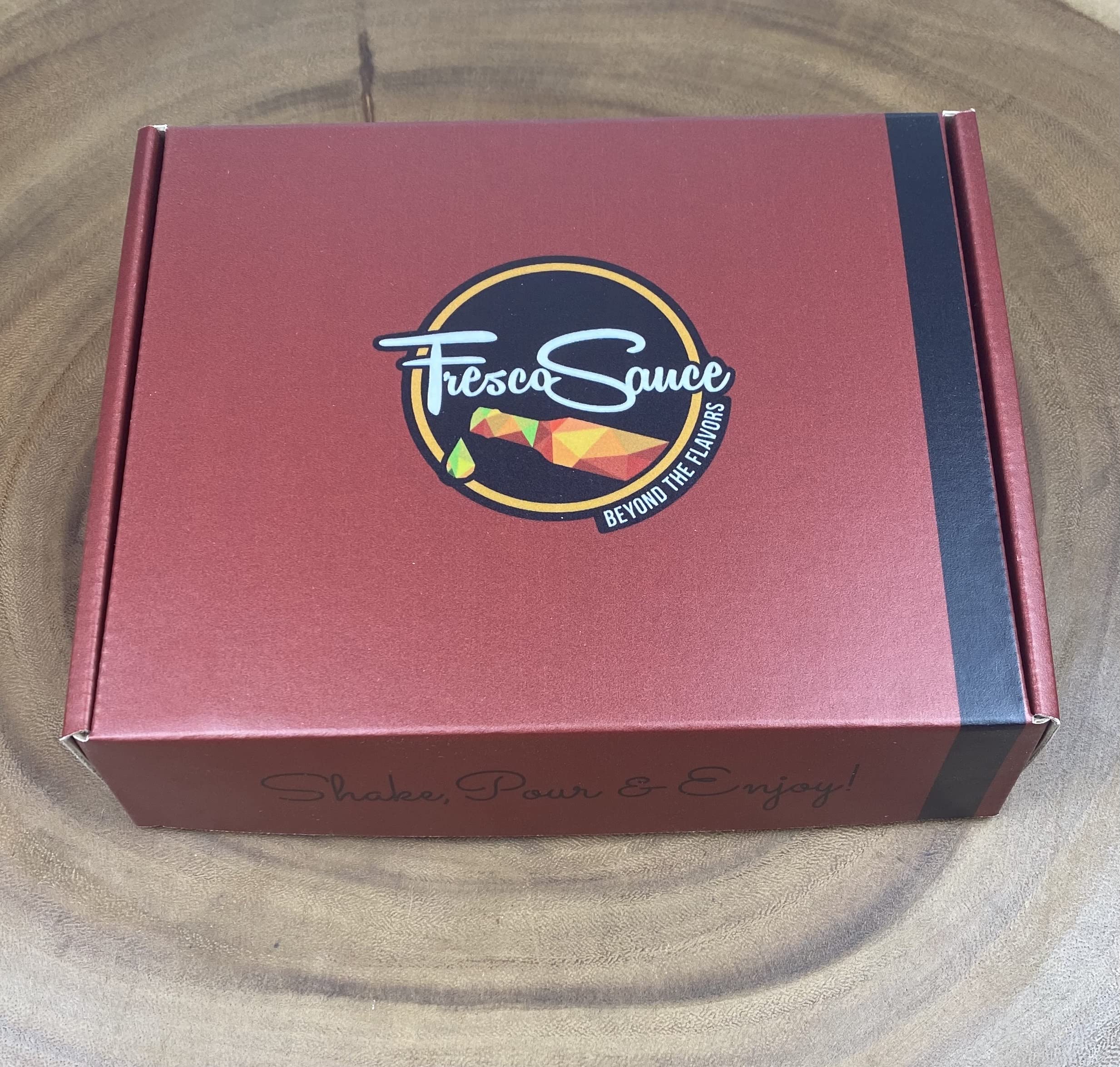 Fresco Sauce - Premium Hot Sauce Gift Box 4 Pack (Chi Banero Mustard, Fire Roasted Pepper Blend, Garlic Citrus Fresno, Chile De Arbol) - Perfect for Spicy Food Lovers, BBQ Parties & Gourmet Gifts
