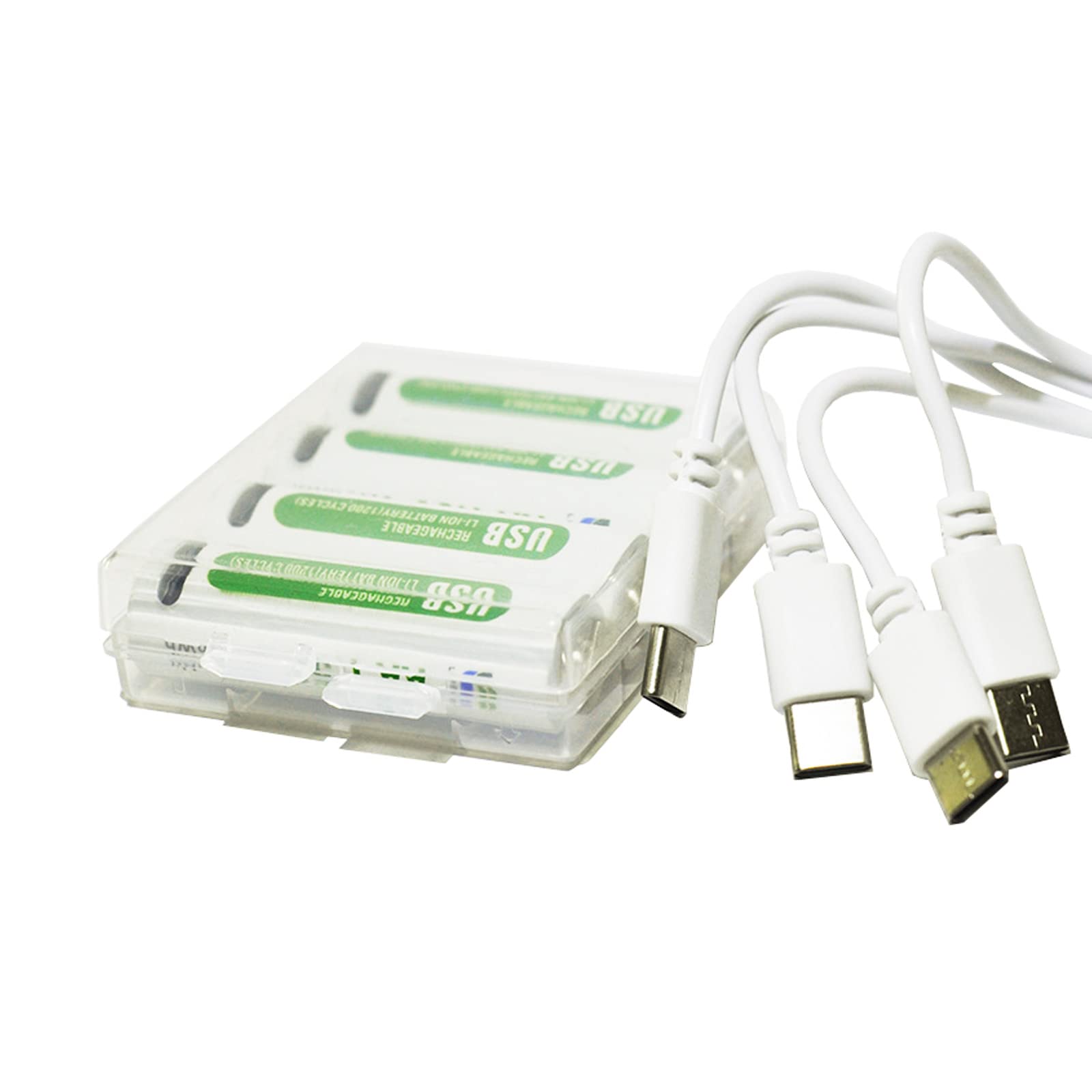 STEPMAX 4 Pack USB Rechargeable AA Lithium Batteries 3000mWh 1.5V - Fast Charging in 1.5H, 1200 Cycle Lifespan with USB Type C Cable - Perfect for Cameras, Game Controllers, Flashlights & Smart Home Devices