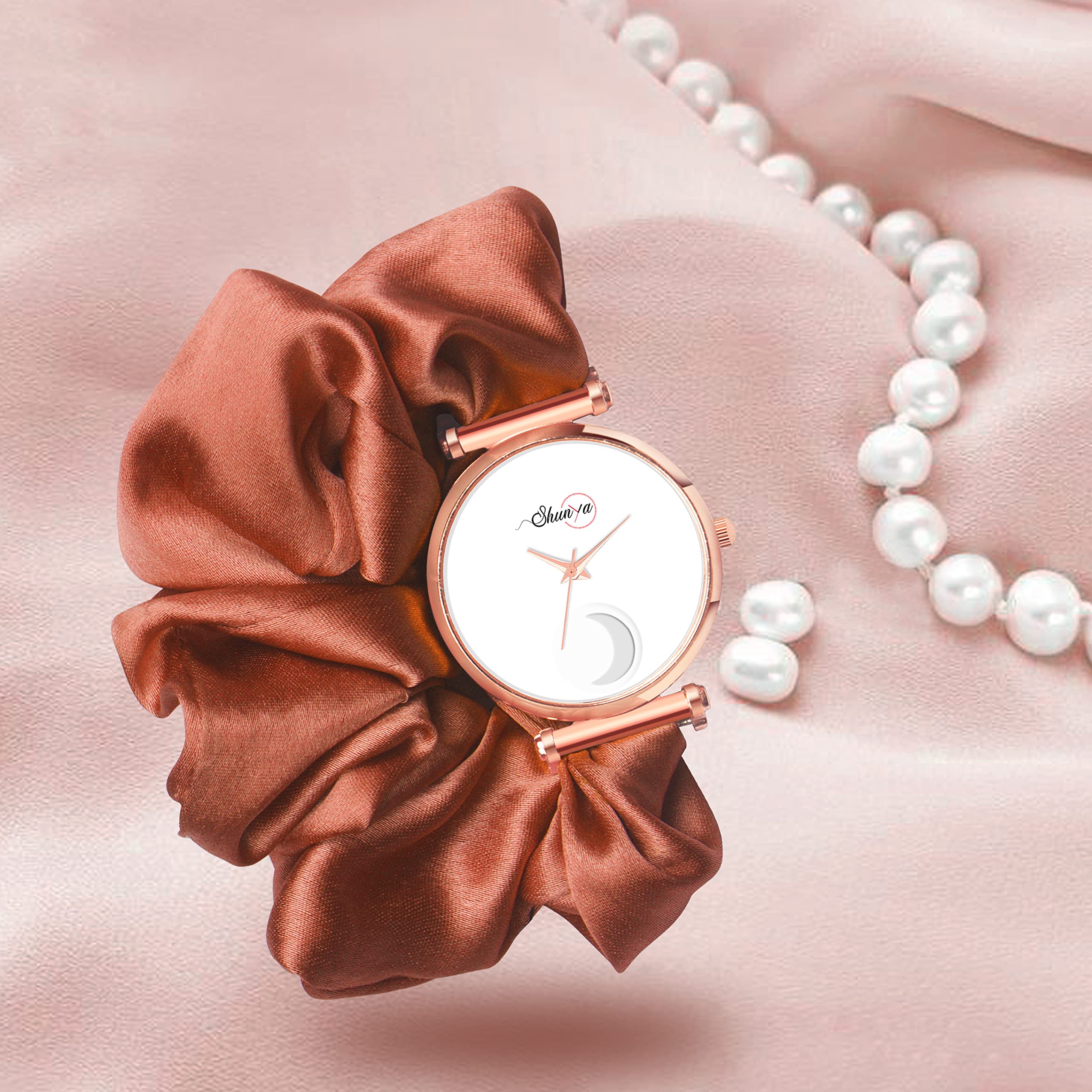 **Classic & Unique Scrunchies Watch for Women & Girls – Soft Fabric Strap, Cute Elastic Scrunchy Bands, Stylish & Comfortable – Perfect for Everyday Wear, Workouts, and Fashion Accessories**