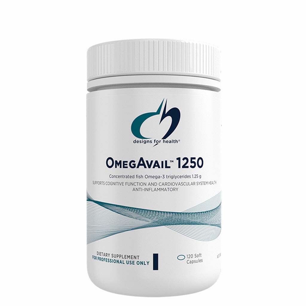 Designs for Health OmegAvail 1250 - High Potency Omega-3 Fish Oil Supplement with EPA & DHA for Heart, Brain & Joint Health - Supports Cardiovascular Function & Cognitive Performance - Perfect for Daily Wellness Routine & Active Lifestyle