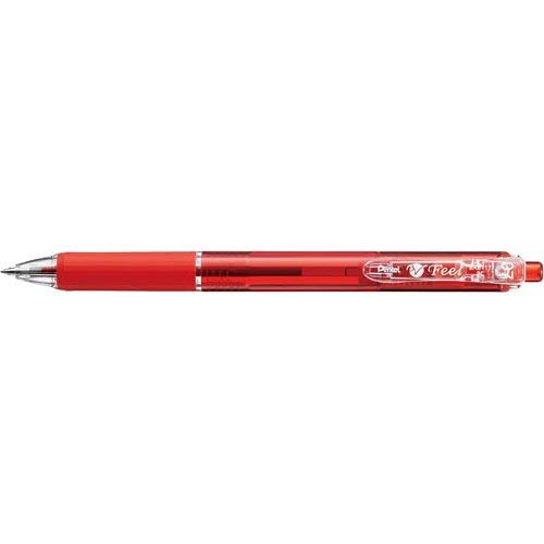 Penel Feel BXB 117 Clear Red Shaft Red 5 Japan - Premium Japanese Pens for Office, School & Art Projects - Smooth Writing & Vibrant Colors
