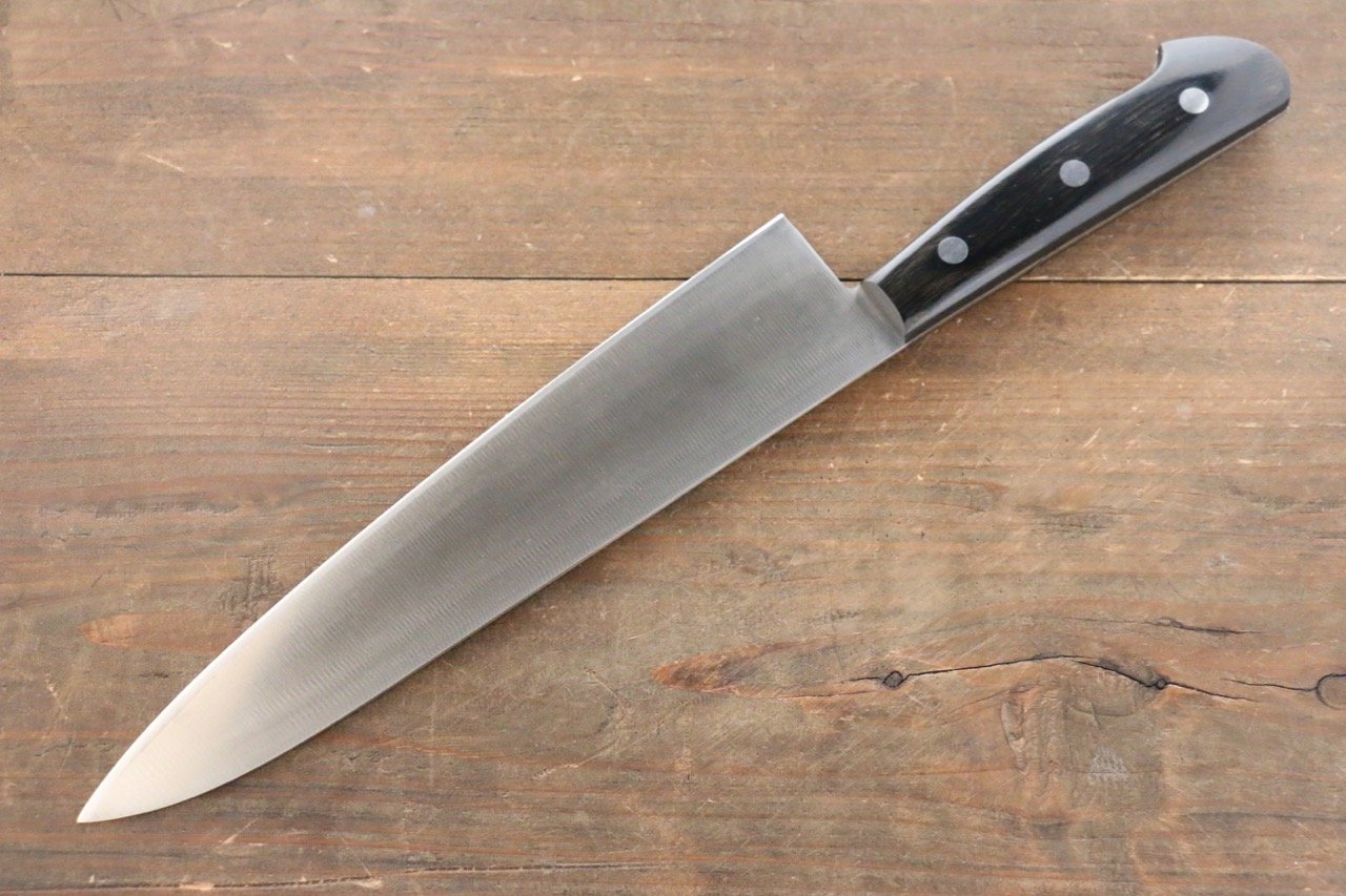 Premium Iseya Molybdenum Gyuto 210mm Japanese Chef Knife with Black Pakkawood Handle - Professional Kitchen Knife for Sushi, Meat Cutting & Vegetable Chopping