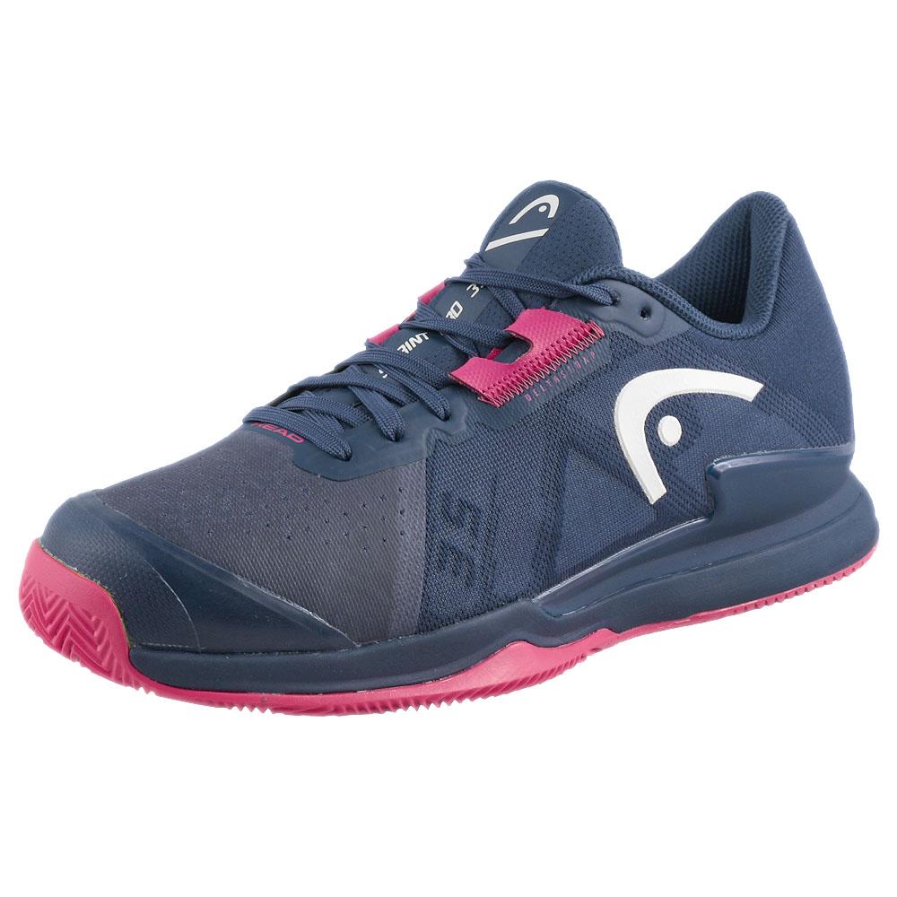 Head Women's Sprint Pro 3.5 Clay Court Tennis Shoes - Dark Blue/Azalea - Lightweight & Durable for Competitive Play & Training