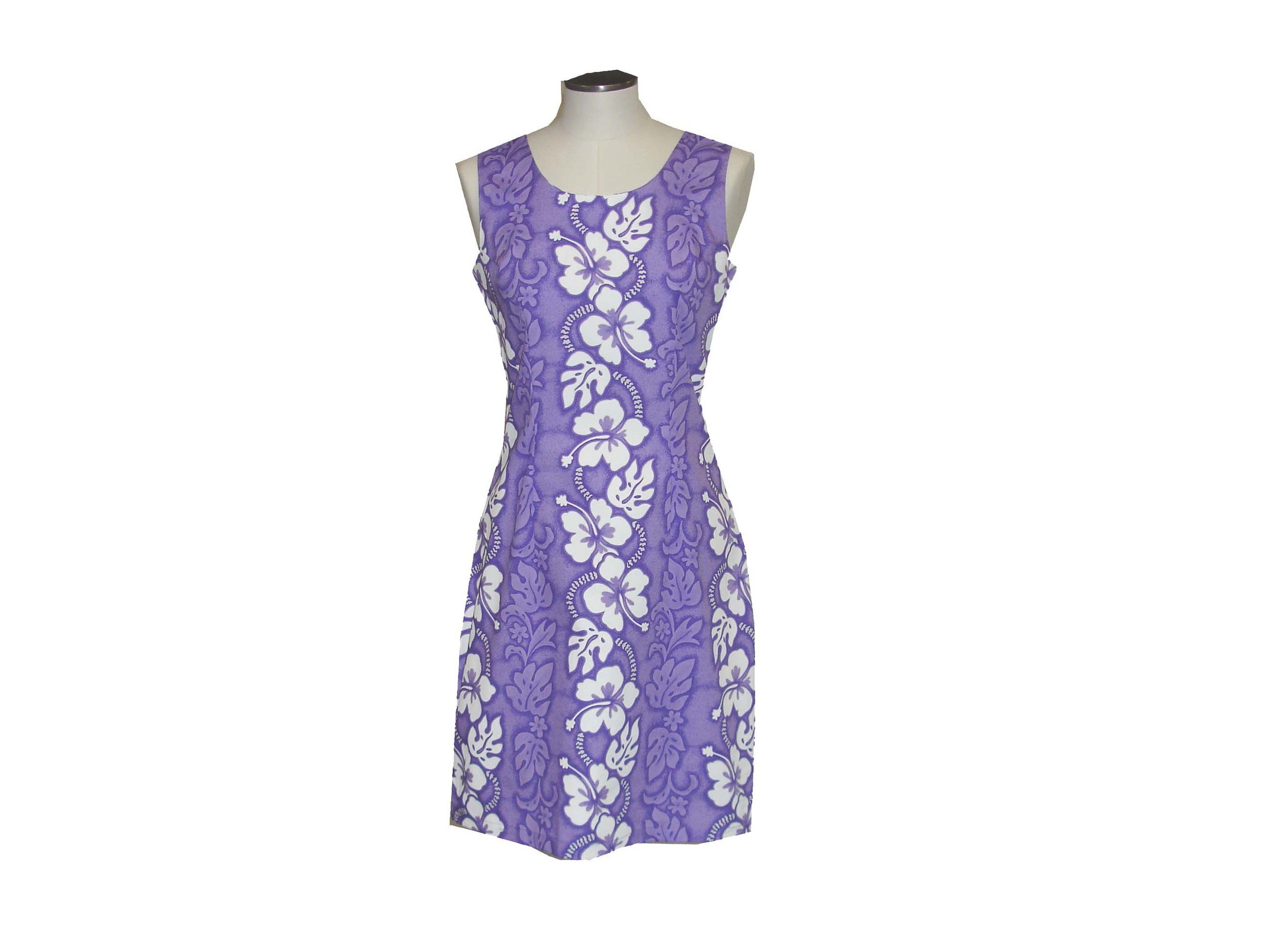 KY'S Women's Hawaiian Hibiscus Leaf Tank Dress - Floral Summer Beach Dress for Vacation, Pool Party & Tropical Getaway