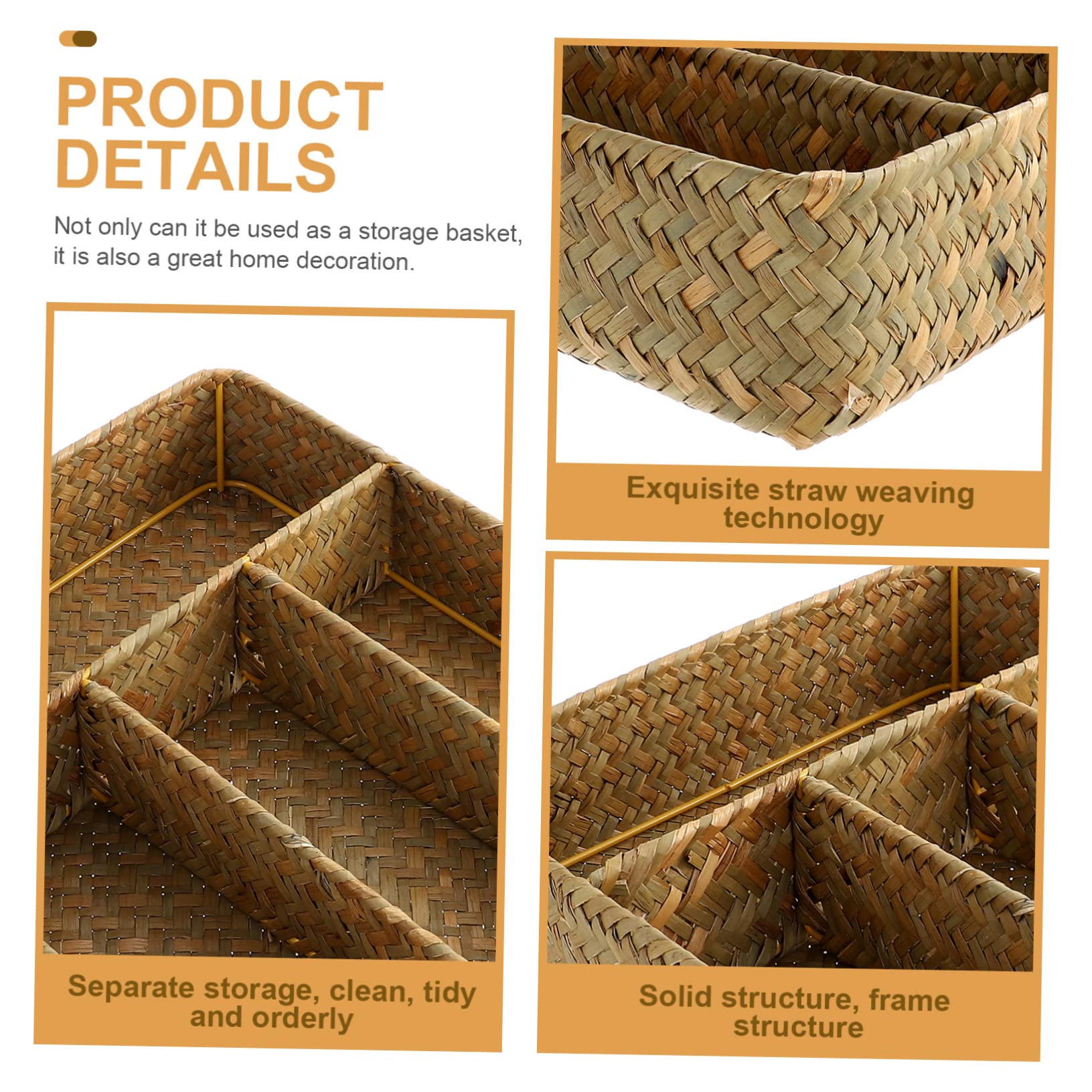 Alipis 2-Pack Seagrass Woven Storage Baskets - Handmade Rattan Organizer for Makeup, Toilet Paper & Home Decor | Perfect for Bathroom, Bedroom & Farmhouse Style