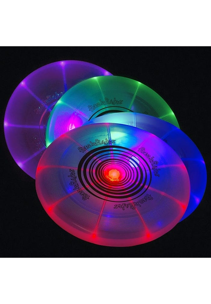 Nite Ize FLASHFLIGHT® LED Light Up Flying Disc - Glow in The Dark Dog Toy & Nighttime Play Frisbee for Outdoor Activities, Beach, Park, and Backyard Fun