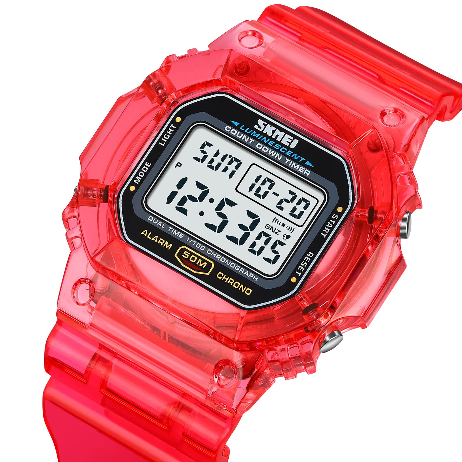 RNONDRY Unisex Digital Watch - Waterproof Clear Display with Date, Alarm & Countdown Timer - Sport Watch for Men, Women, Boys & Girls - Perfect for Swimming, Running & Outdoor Activities