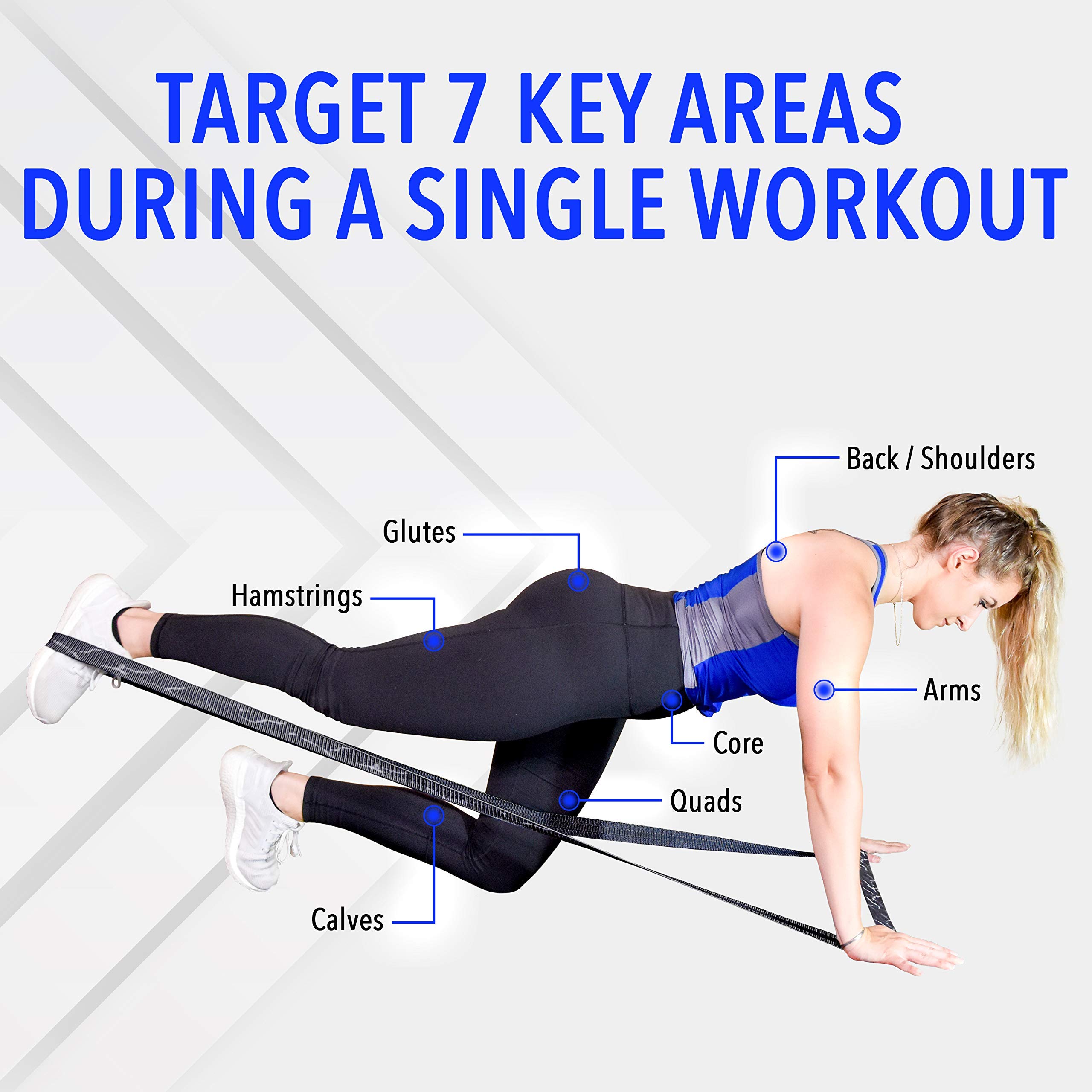 Vitality Flex Fitness Resistance Bands Set for Women - Long Fabric & Booty Bands for Glute & Hip Workouts - Non-Slip Heavy Duty Exercise Bands for Home Gym, Yoga, Pilates & Strength Training - Perfect for Leg Day, Butt Lifts & Full Body Toning