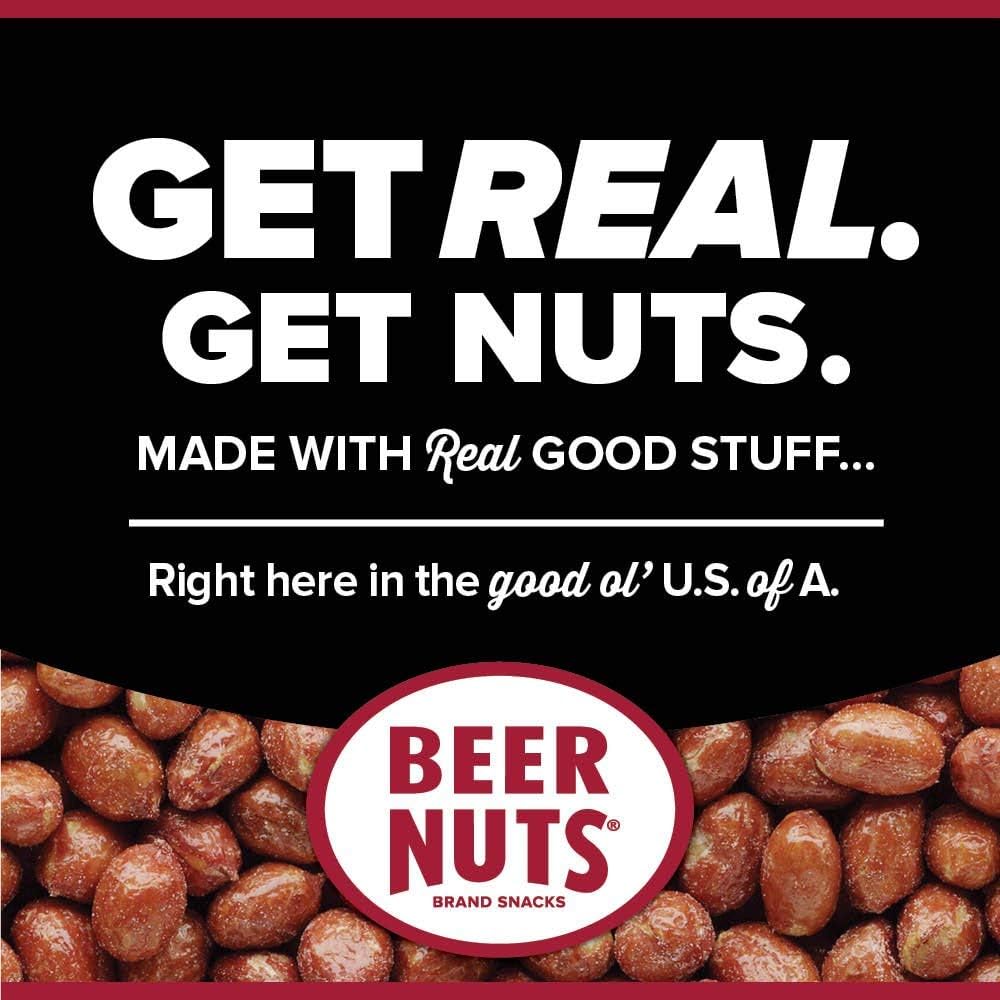 BEER NUTS Original Peanuts - Sweet & Salty Gluten Free & Kosher Snacks - Low Sodium USA-Made Peanuts in 41oz Resealable Jar (Pack of 2) - Perfect for Parties, Movie Nights & Office Snacking