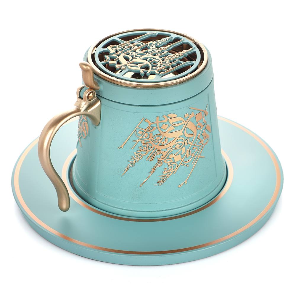 Tiffany Blue Ceramic Mug-Shaped Candle Warmer - Perfect for Home Decor, Gifts, and Aromatherapy