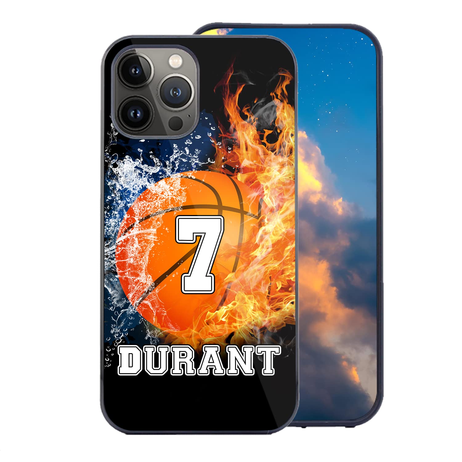 Personalized Basketball Jersey Design Phone Case - Custom Name & Number Rubber Cover for iPhone 16/15/14/11/12/13 Pro Max/Mini/XR/XS/8 Plus/SE 2/6S Plus - Perfect for Sports Fans & Team Spirit Accessories