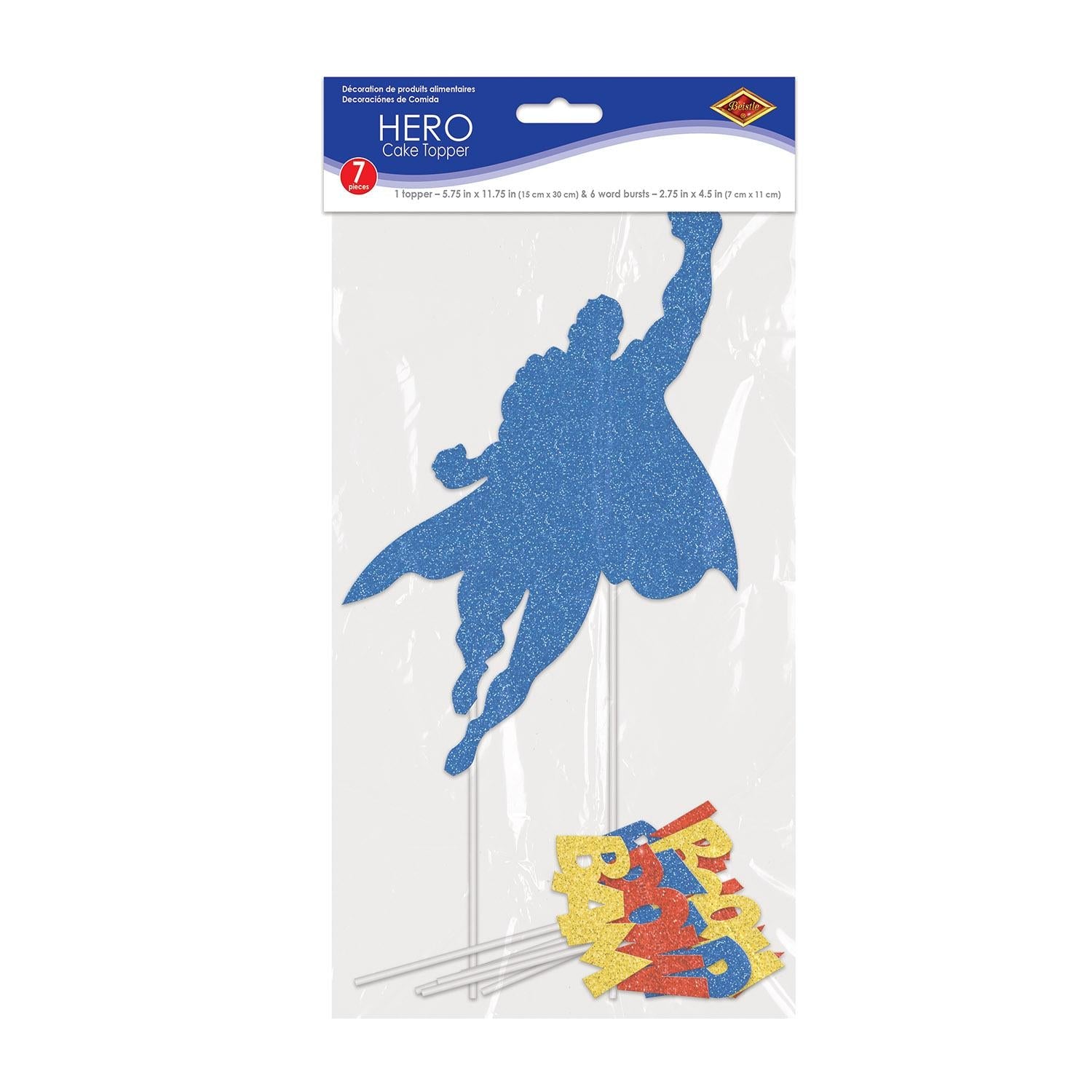 12 Pack Beistle Hero Party Cake Toppers - Superhero Birthday Cake Decorations for Kids, Adults - Perfect for Superhero Themed Parties, Birthdays, and Celebrations