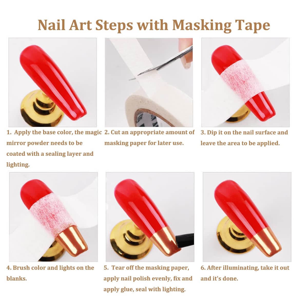 8 Roll Nail Art Adhesive Tape Set - 0.5cm & 1.2cm Width for Creative DIY Nail Designs - White Nail Art Stripe Tape & Masking Tape for Nail Decorations - Perfect for Salon, Home Manicure & Nail Art Enthusiasts