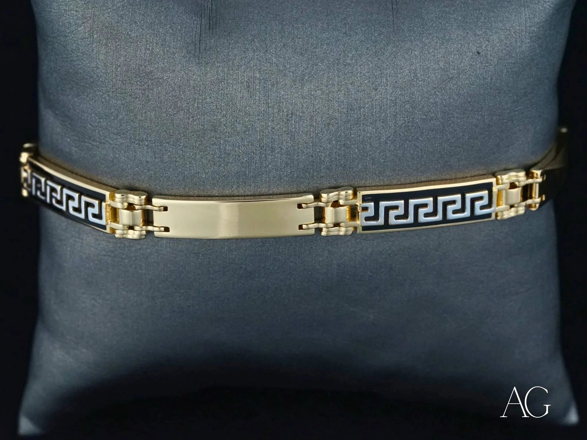 18K Gold & White Gold Men's Bracelet - Elegant & Durable Jewelry for Gifts, Weddings & Special Occasions