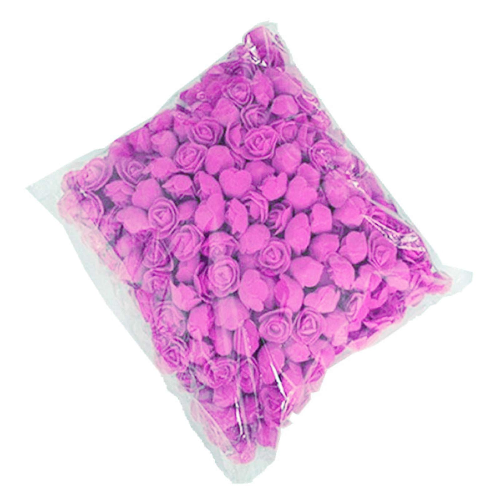500Pcs PE Foam Rose Head Artificial Flowers - DIY Craft Supplies for Bear Dolls, Wedding Decorations, Home Party Decor (Rose Red) - Perfect for Bouquets, Centerpieces, and Gift Wrapping