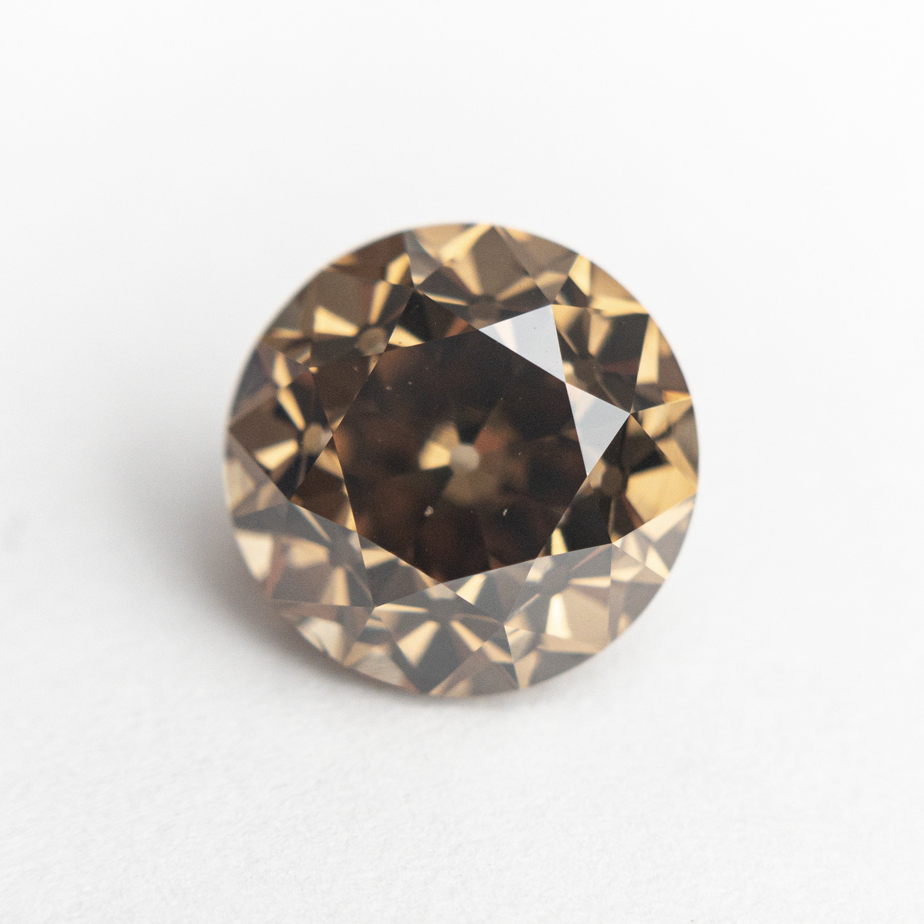4.10ct GIA Certified Fancy Dark Orange Brown Diamond - 9.57x9.54x6.79mm SI1 Clarity Antique Old European Cut | Vintage Engagement Ring Center Stone, Wedding Jewelry Investment Piece