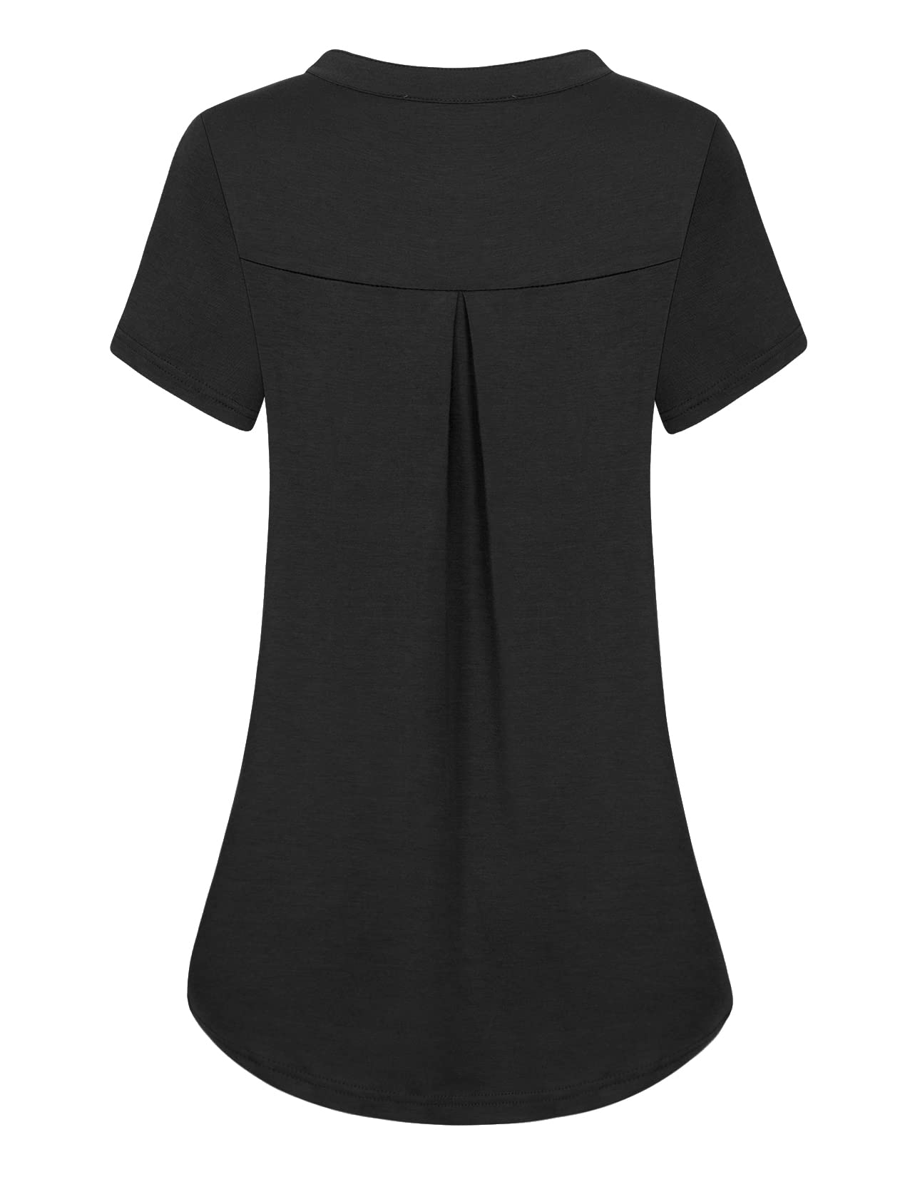 Women's Short Sleeve Shirts - Elegant Ruched V-Neck Tops for Casual & Dressy Occasions | Perfect for Office, Date Night & Summer Outfits