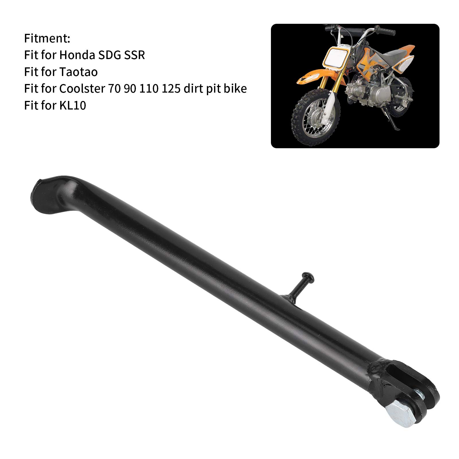 Akozon 12-Inch Dirt Bike Kick Stand with Spring - Universal Fit for SDG, SSR, Taotao, Coolster 70/90/110/125cc & KL10 Pit Bikes - Perfect for Off-Road, Trail Riding & Motocross Maintenance
