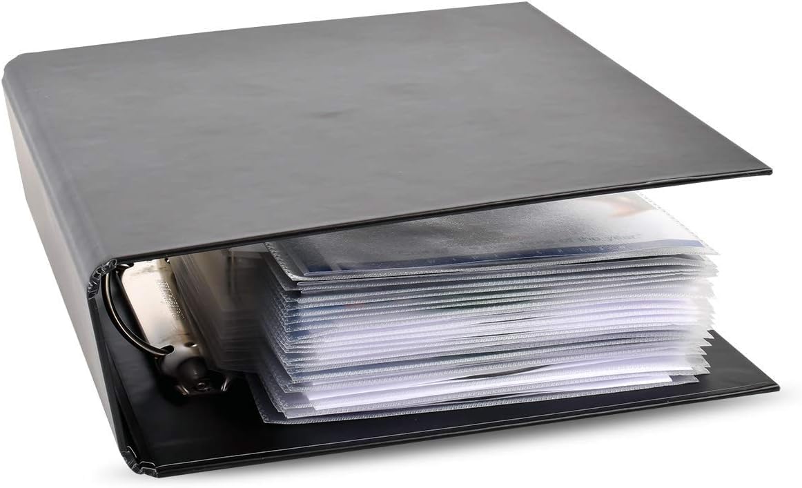 2-Ring Binder for DVD CD Blu-Ray Storage - Black | Organize Media Collections