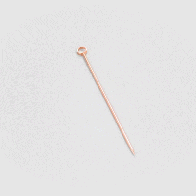 Premium Copper & Stainless Steel Cocktail Picks - Set of 10 (4.5 Inch) - Elegant Drink Garnish Skewers for Martini, Olive, Fruit & Cocktail Decorations - Perfect for Home Bars, Parties & Gifts