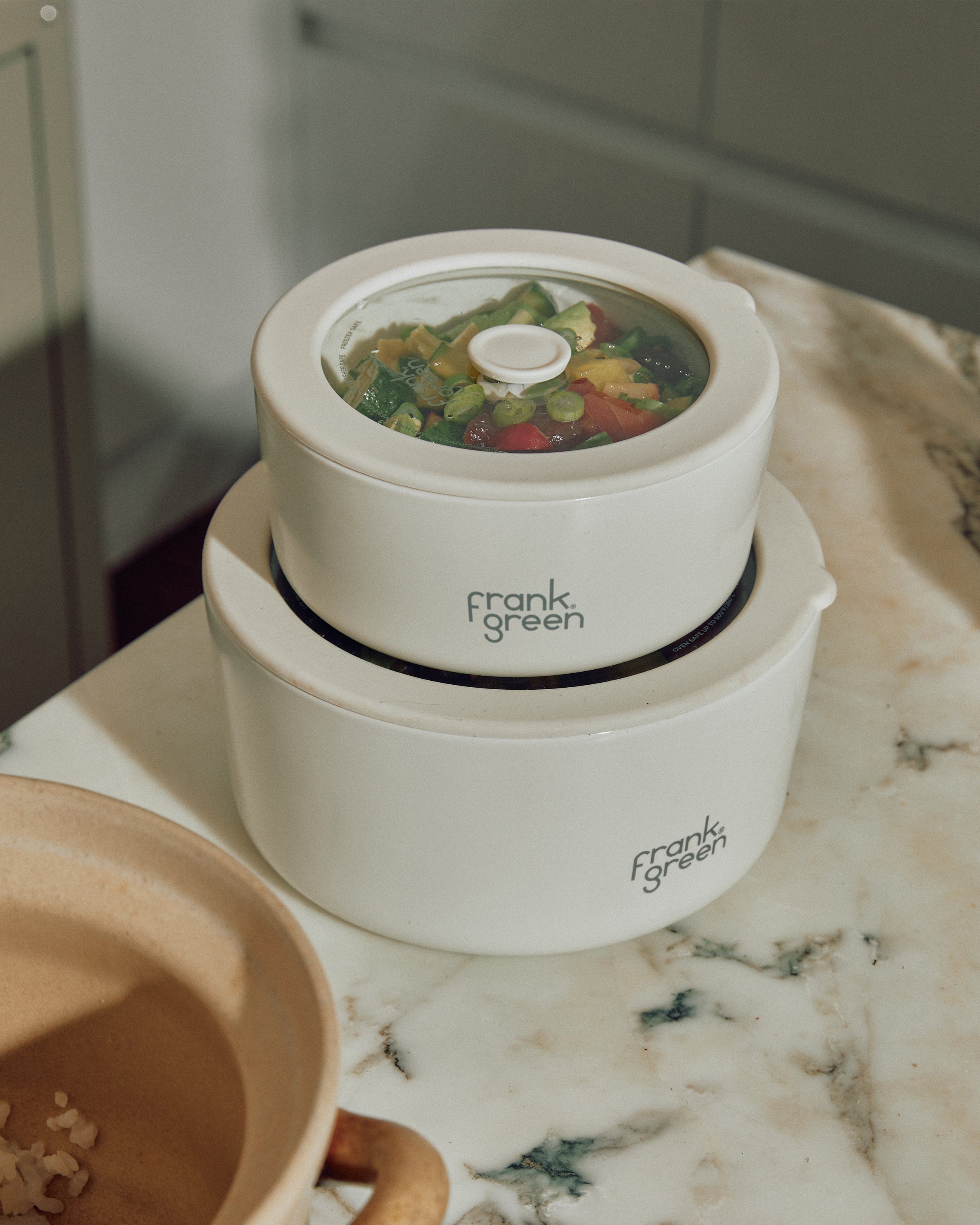Premium Porcelain Bowl with Glass Lid - 700ml Microwave & Oven Safe - Perfect for Soups, Salads, Cereals & Meal Prep