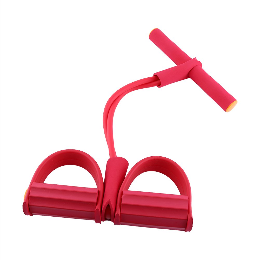 VGEBY1 Yoga Resistance Bands with Foot Pedals - High Density Foam Home Fitness Equipment for Sit-Ups, Pull-Ups & Body Trimming | Portable Exercise Bands for Strength Training, Gym Workouts & Home Fitness Routines