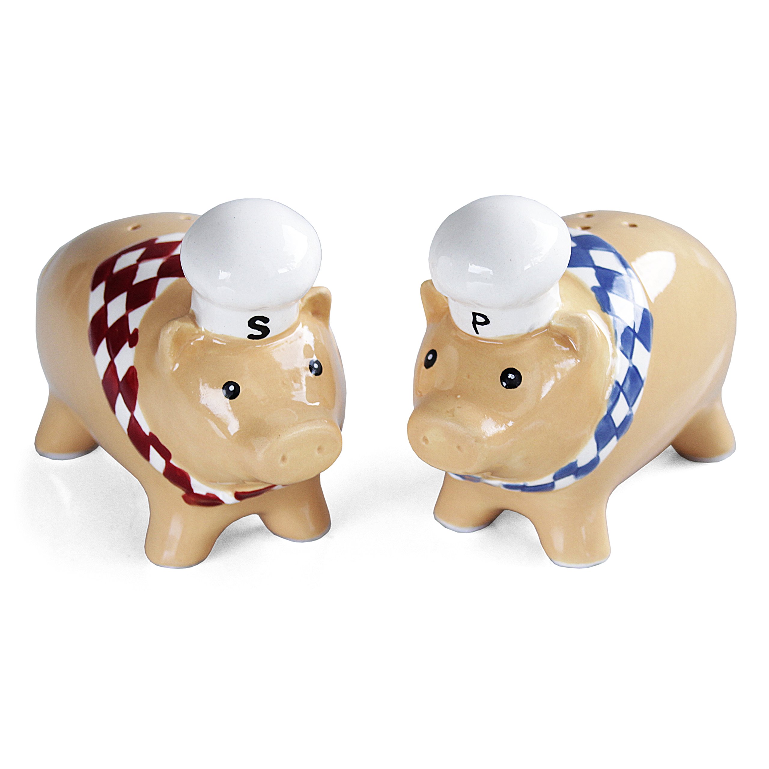 Premium Chef Pigs Salt and Pepper Shaker Set - Cute Animal-Themed Kitchen Accessories for Cooking & Dining | Perfect for Home, Restaurant, or Gift Giving