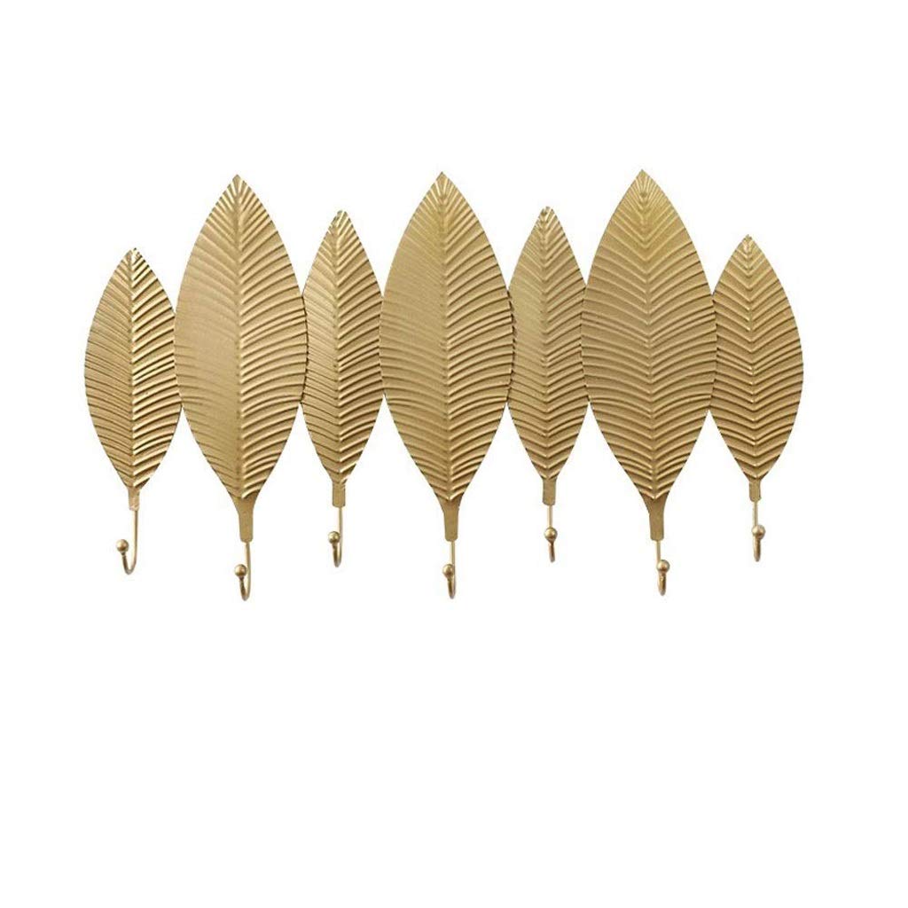 Golden Wall-Mounted Coat Rack with 6 Metal Hooks - Space Saving Entryway Organizer for Hats, Scarves, Bags & Coats - Perfect for Hallway, Bathroom & Closet Organization
