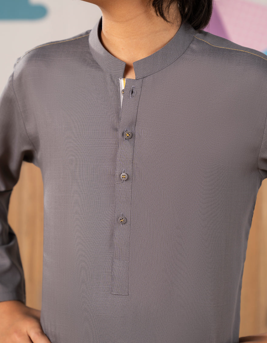 Stylish Blended Grey Kurta Trouser by J. Junaid Jamshed - Perfect for Casual Wear, Eid Outfits & Traditional Occasions