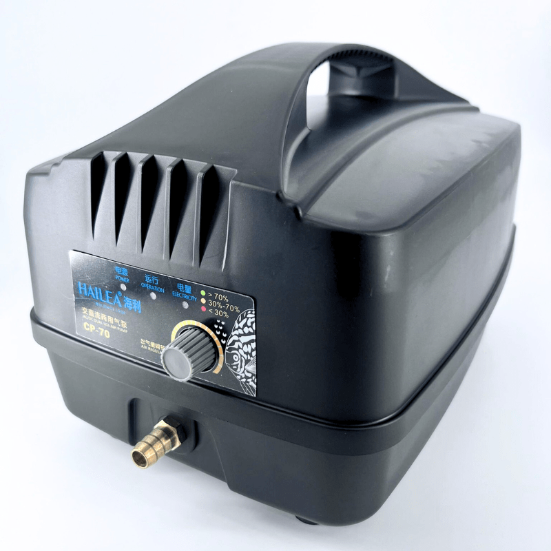 HAILEA CP 70 AC/DC Aquarium Air Pump - Dual Power Fish Tank Aerator for Oxygenation - Ideal for Home Aquariums, Fish Tanks, Hydroponics & Outdoor Pond Use