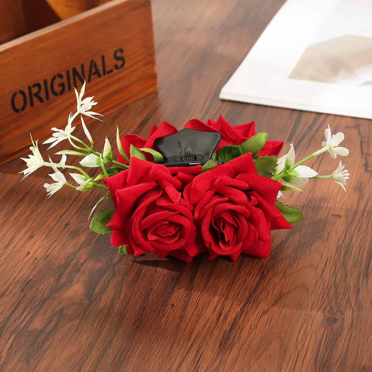 Haimeikang Large Flower Hair Clips for Women - Thick Hair Barrettes, Crab Claw Hairpins, Summer Fashion Hair Accessories for Weddings, Parties, and Everyday Wear