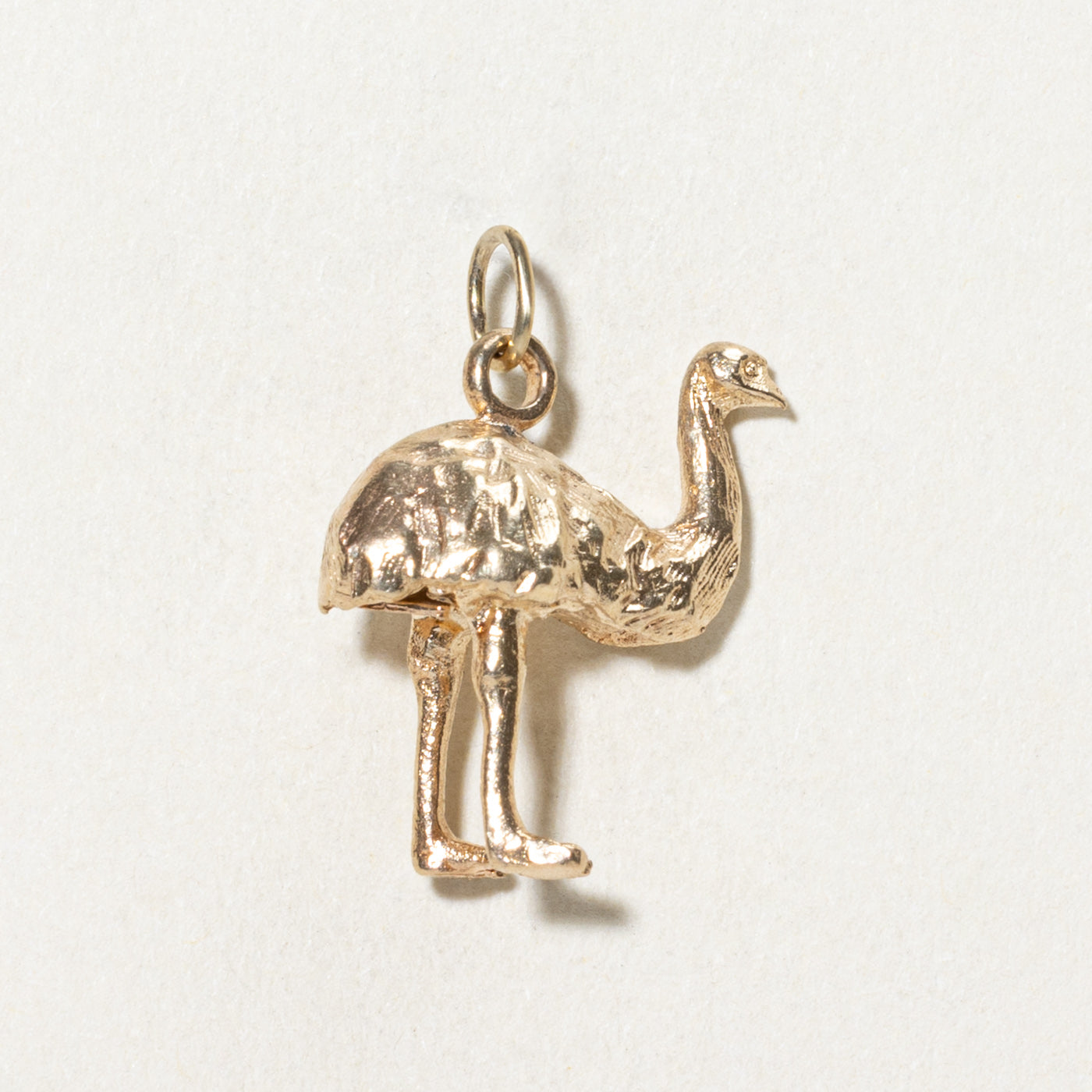 9K Yellow Gold Ostrich Charm Pendant Necklace - Elegant Animal Jewelry for Women - Perfect Gift for Birthday, Anniversary & Special Occasions