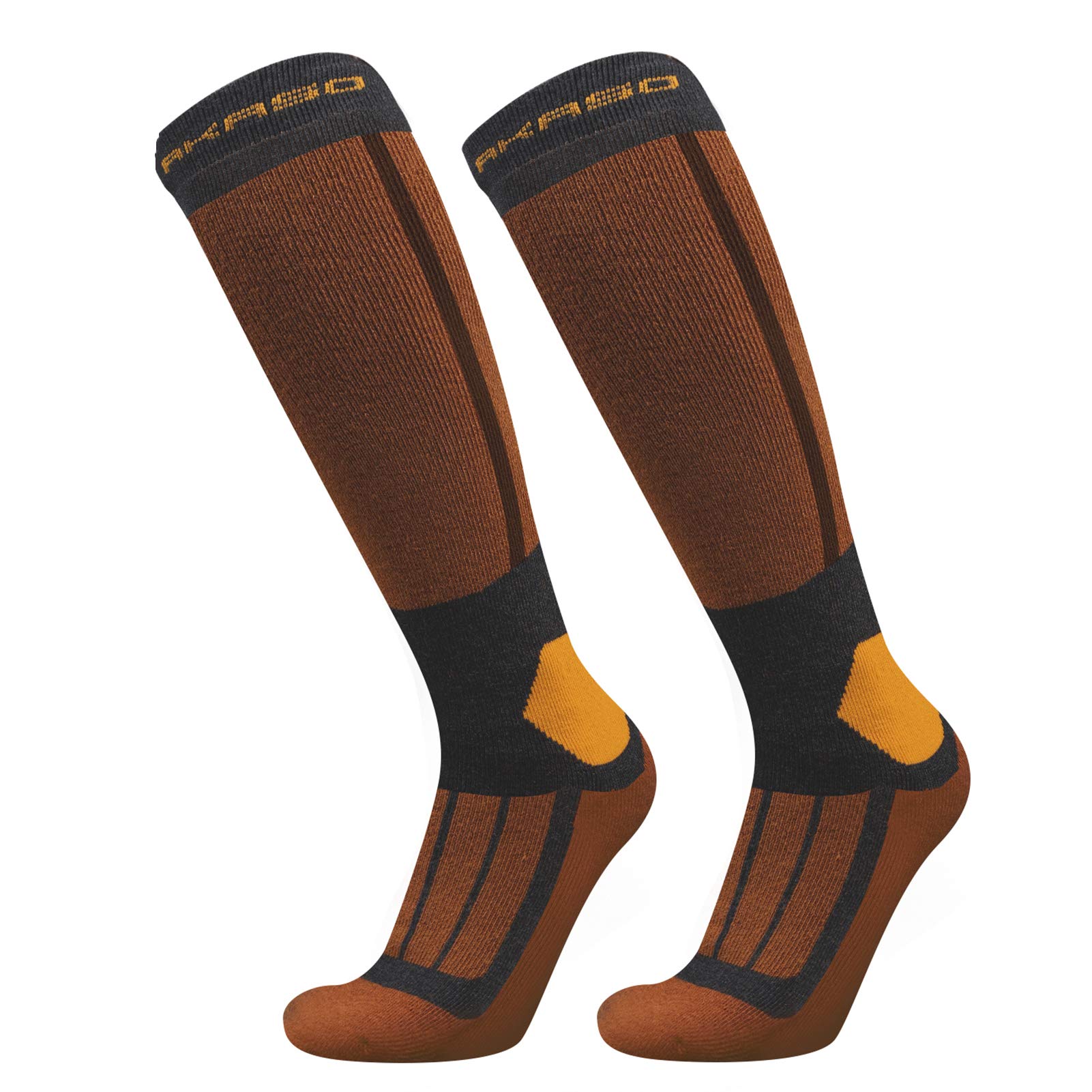 AKASO Merino Wool Ski Socks for Men & Women - Thermal Hiking & Snowboard Socks for Cold Weather - Warm Winter Socks for Skiing, Snowboarding & Outdoor Activities (1 Pair)