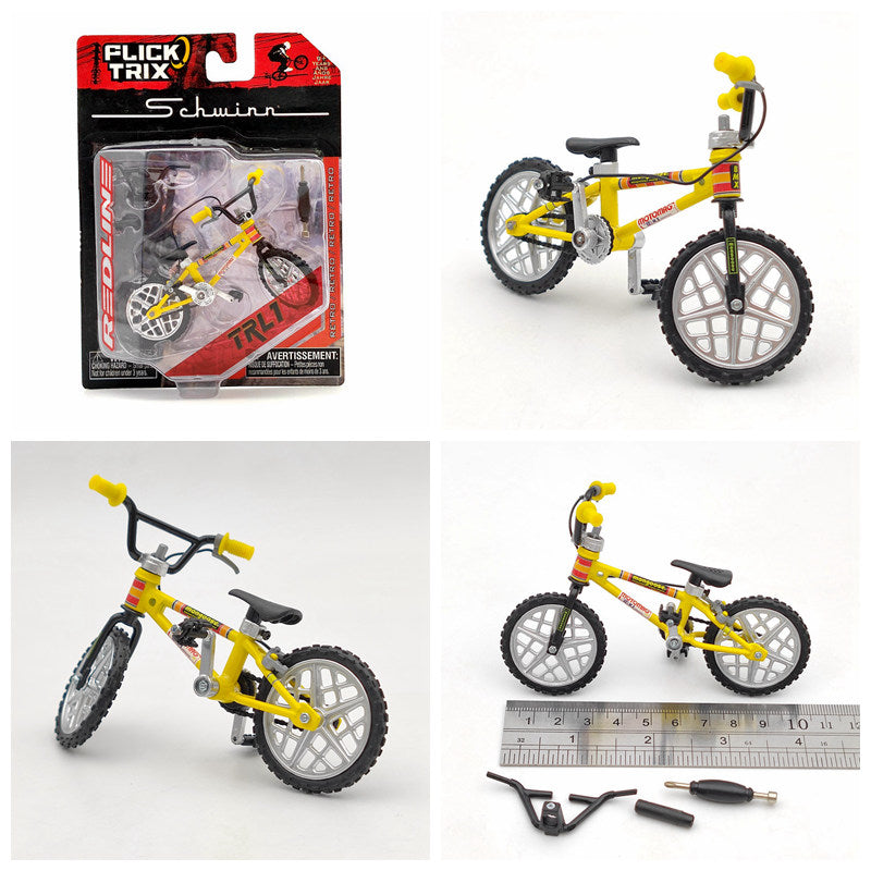Premium FLICK TRIX Miniature BMX Finger Bike - Diecast Metal DeathTrap Bicycle Toy for Kids & Adults - Perfect Gift for BMX Lovers, Office Desk Decor & Stress Relief Fidget Toy
