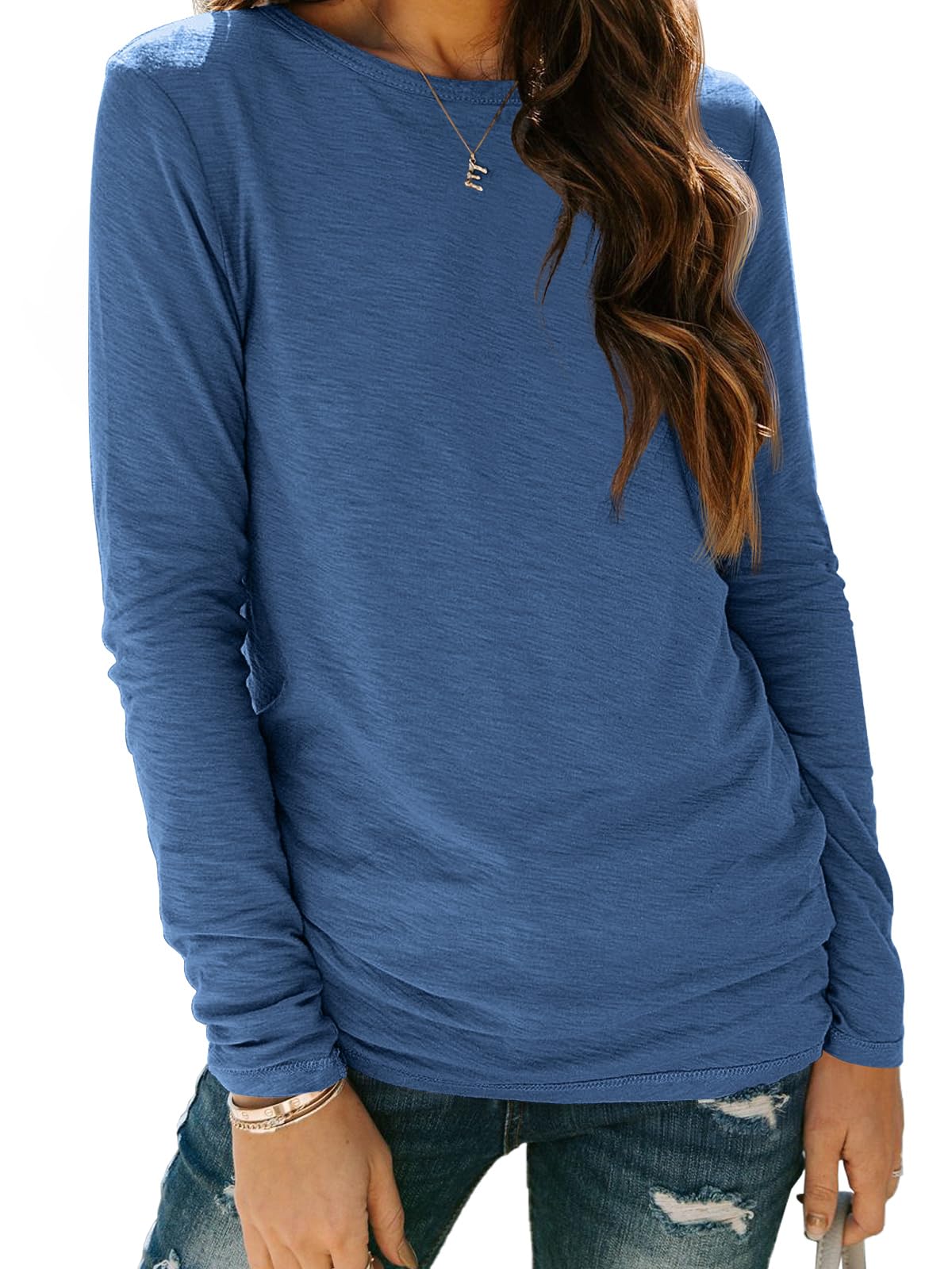 AUTOMET Women's Plus Size Long Sleeve Spring Tops - Workout Shirts & Fall Outfits 2025 - Gym, Yoga, Running & Casual Wear