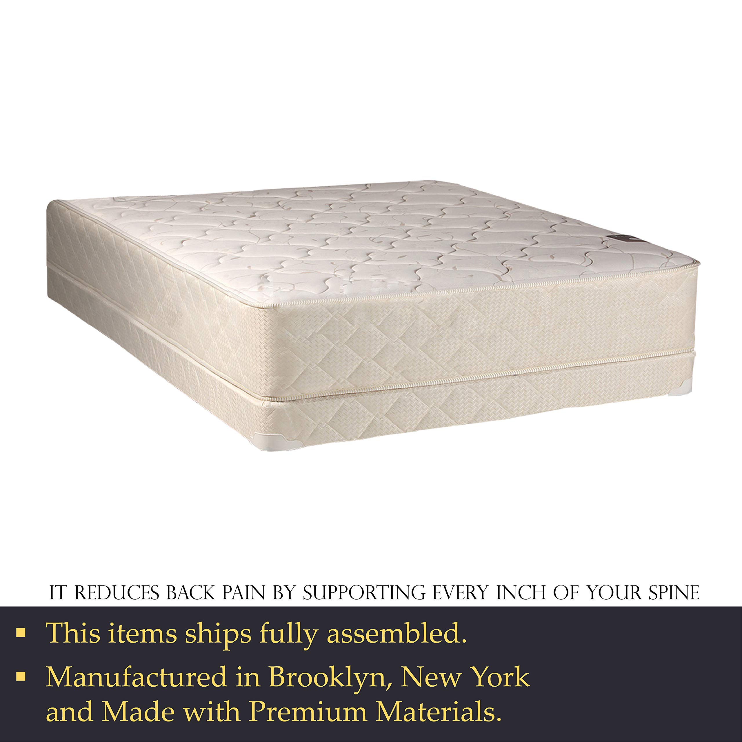 Medium Plush Tight Top Innerspring Queen Mattress Set with 4