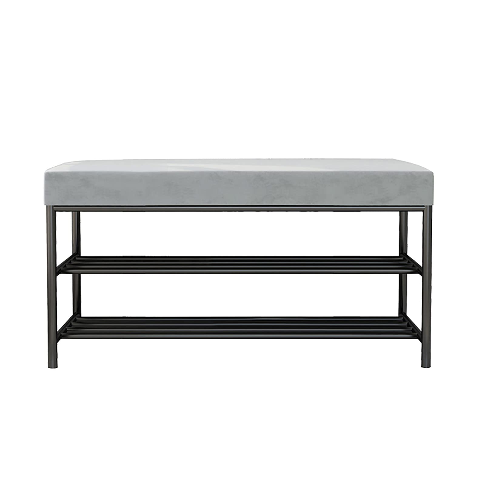 XIAOQIAO 2-Tier Shoe Rack Bench with Anti-Slip Foot Pads - Entryway Storage Organizer with Padded Seat for Living Room, Bathroom & Hallway | Perfect for Small Spaces, Shoe Storage & Extra Seating