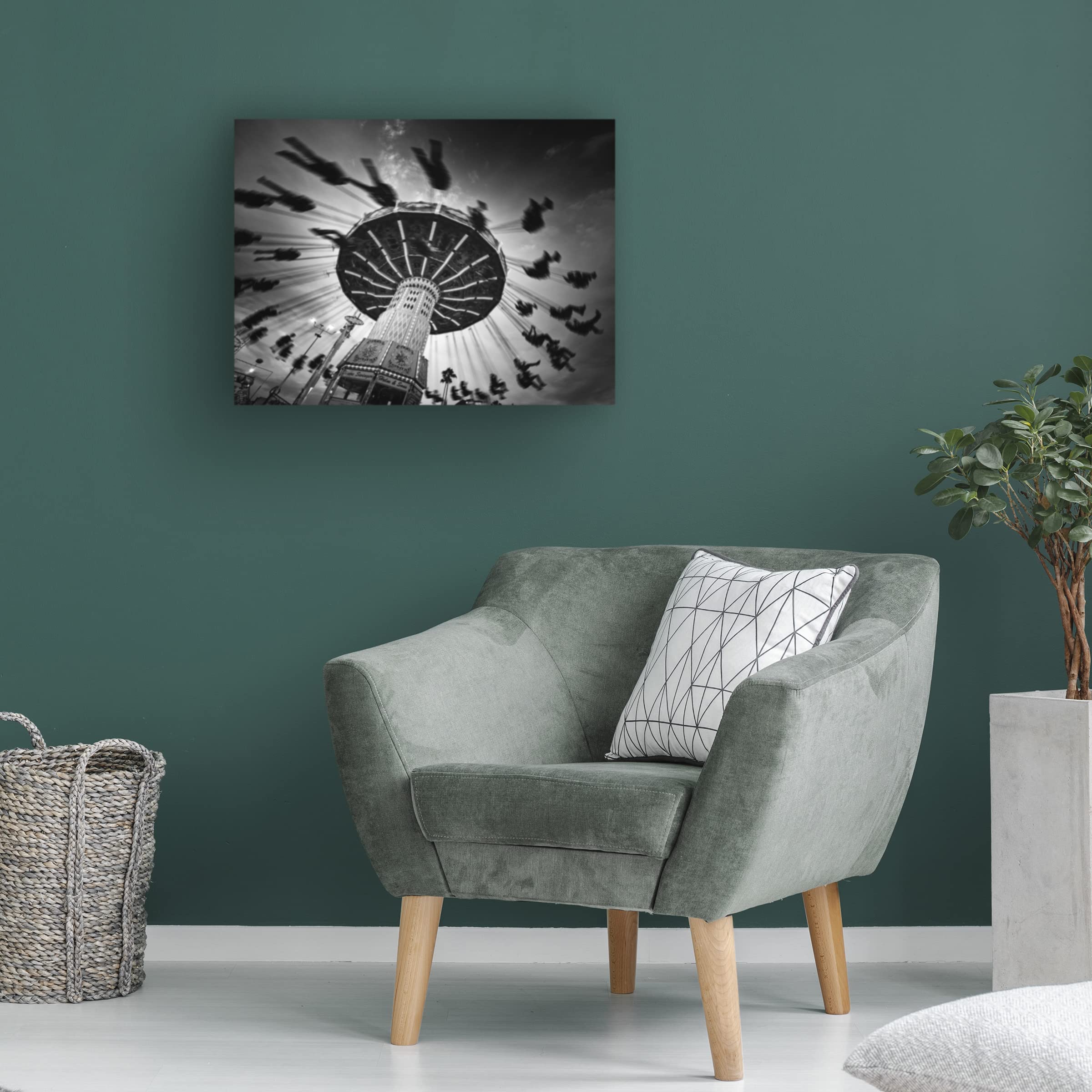 Trademark Fine Art 'Wave Swinger' Canvas Wall Art by Yi Fan - Modern Abstract Painting for Living Room, Bedroom & Office Decor